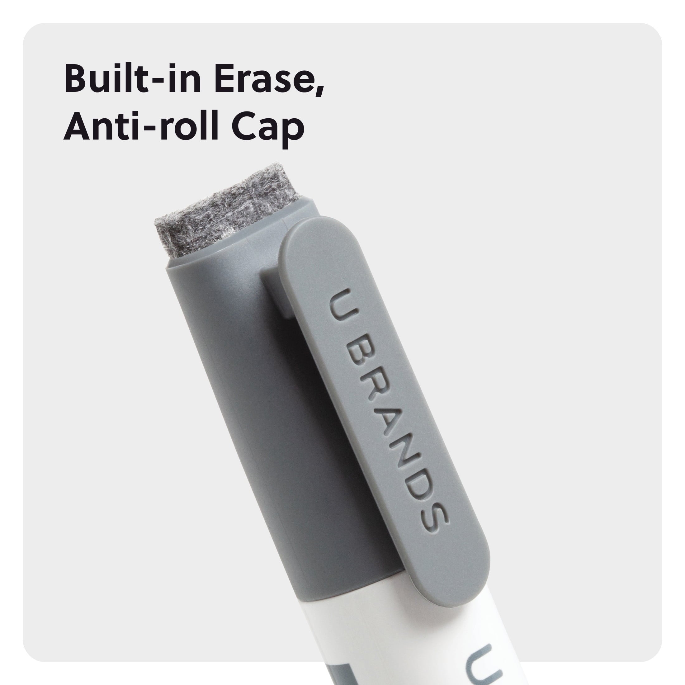 U Brands Dry Erase Markers, Set of 6, Assorted Colors, Low-Odor, Chisel (5 mm) Tip