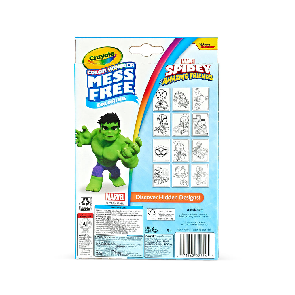 Crayola Color Wonder Spidey & His Amazing Friends Mini Box Set, Toddler Craft, Spiderman Gift for Kids, 3+