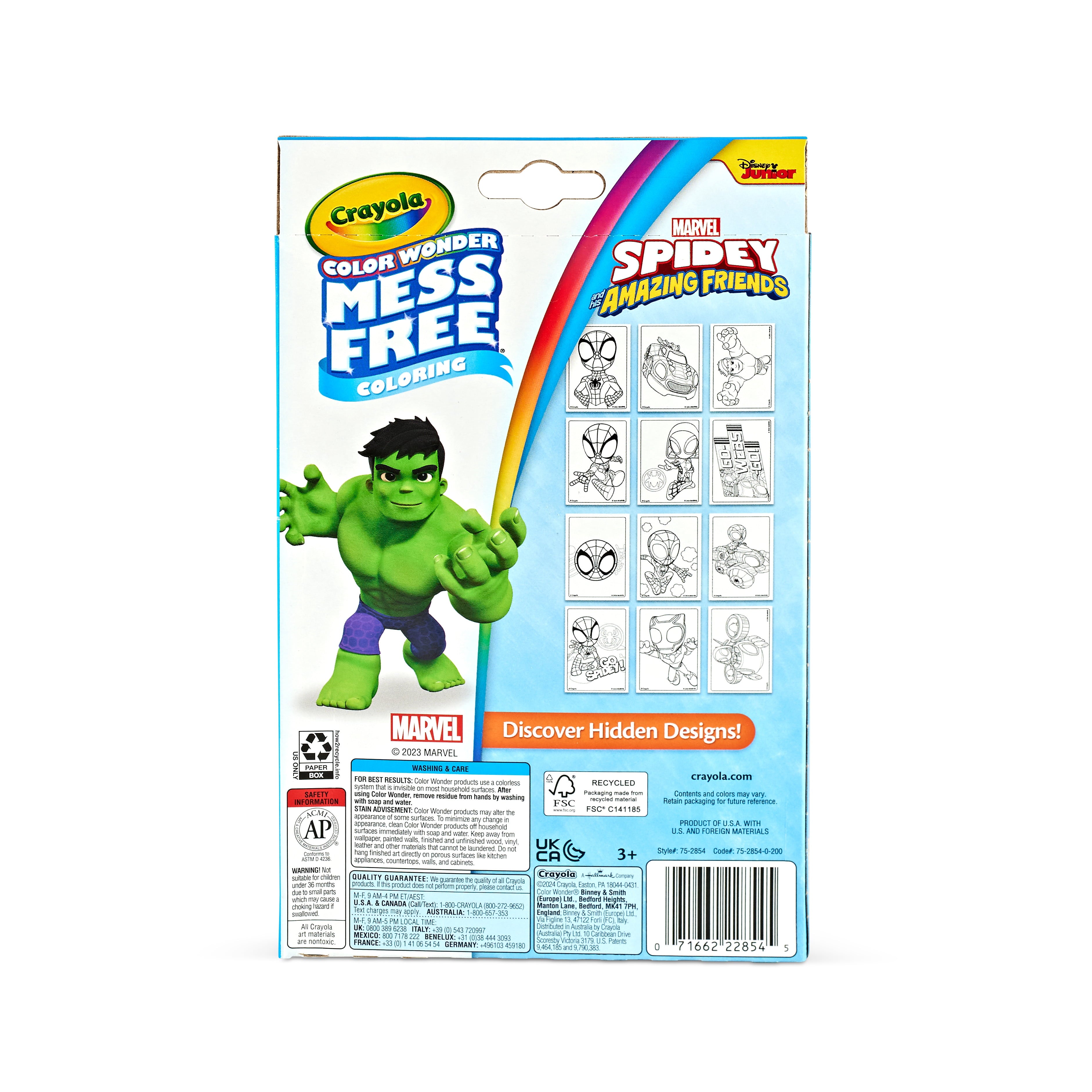 Crayola Color Wonder Spidey & His Amazing Friends Mini Box Set, Toddler Craft, Spiderman Gift for Kids, 3+