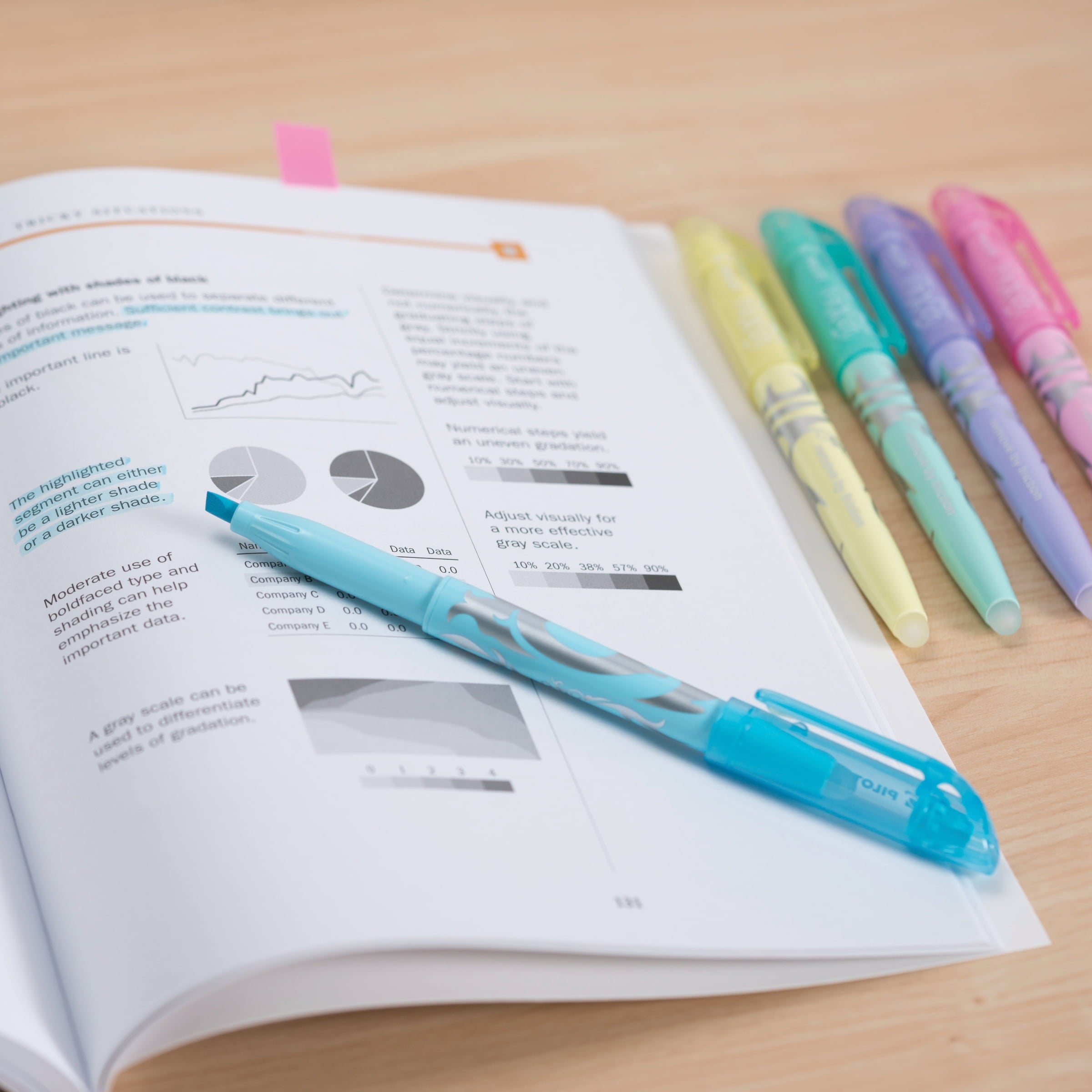 Pilot FriXion Light Pastel Collection Erasable Highlighters, Chisel Tip, Assorted Colors, 4 Count