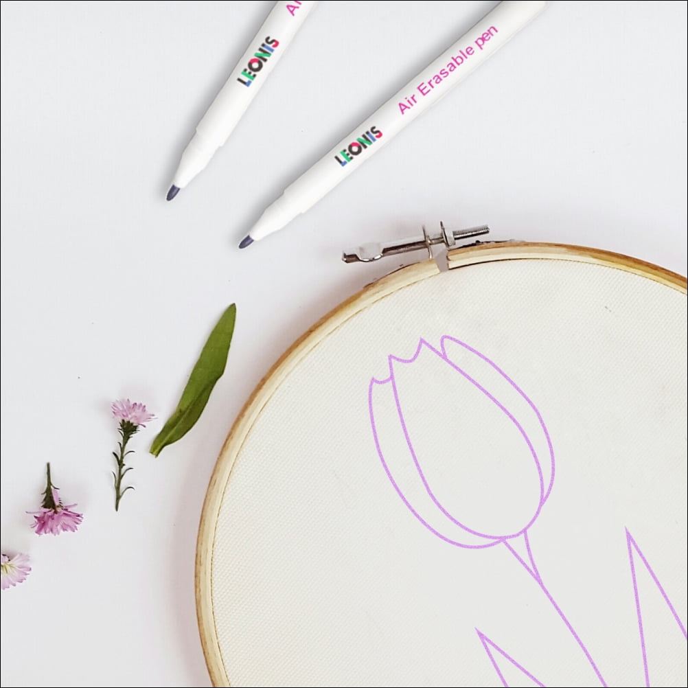 Leonis Disappearing Ink Fabric Marking Pen, 5 Count Pack, Pink