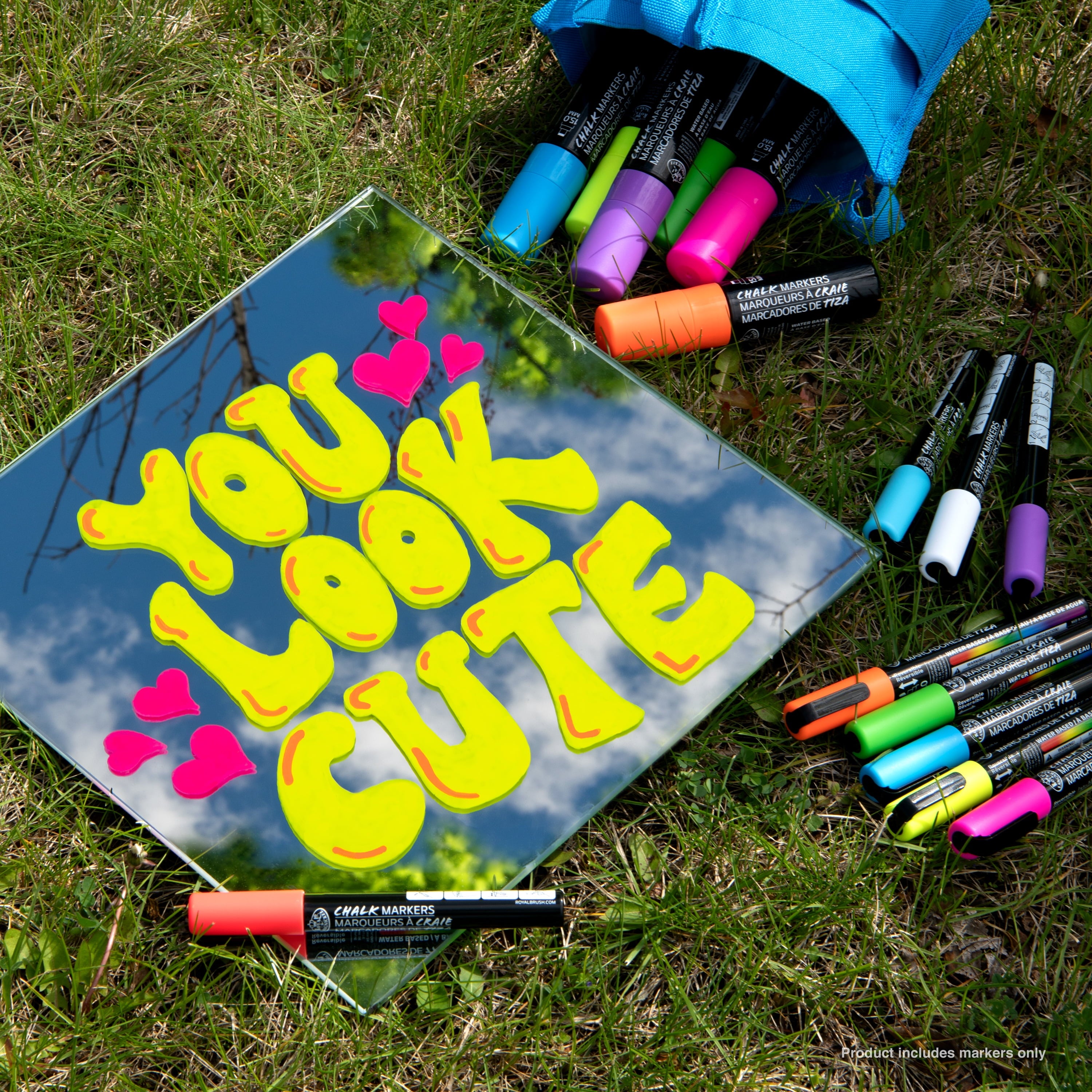 Royal & Langnickel - 15pc Neon Chalk Marker Variety Set, 2MM and 15MM