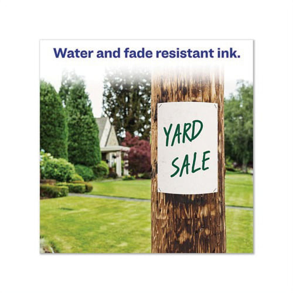 Avery Marks-A-Lot Regular Desk-Style Permanent Marker, Chisel Tip, Green, Dozen