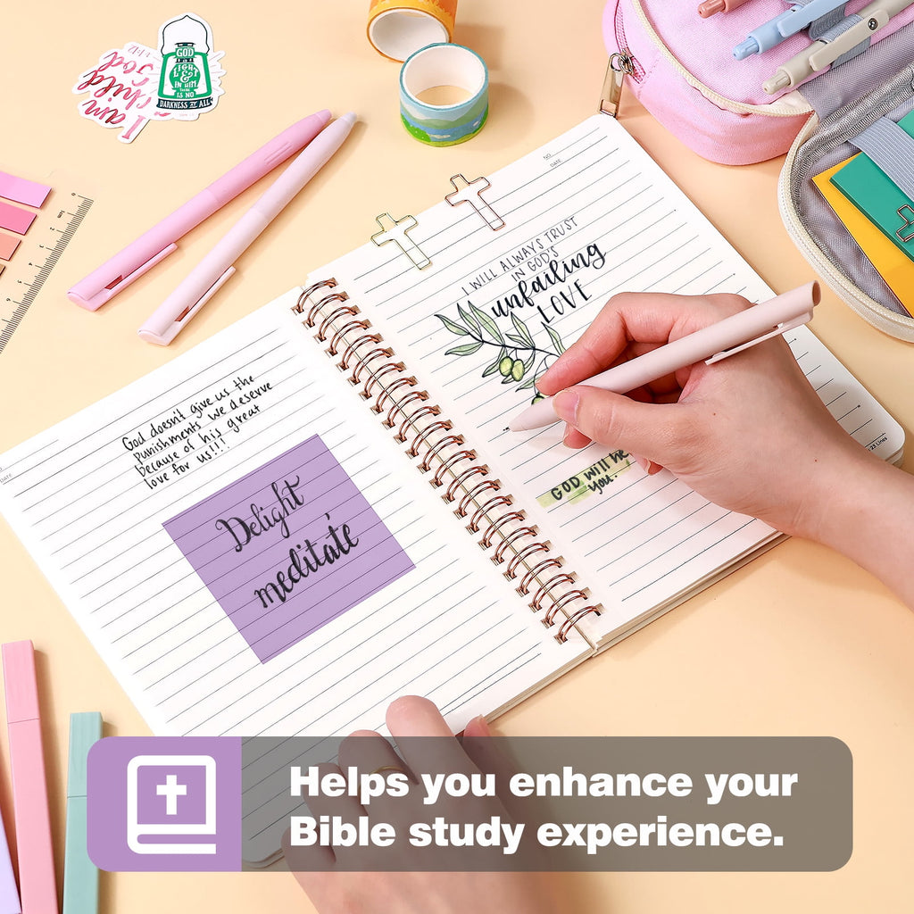 Livhil 154pcs Bible Study Supplies Complete Bible Journaling Kit, Christian Gifts for Women, Bible Study Tools for Devoted Christian Learner