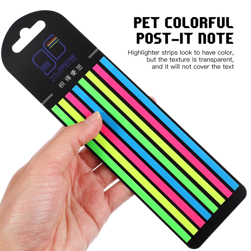 3 Boxes of Highlighter Tapes Fluorescence Highlight Strips Sticky Long Page Markers Tabs Study Supplies