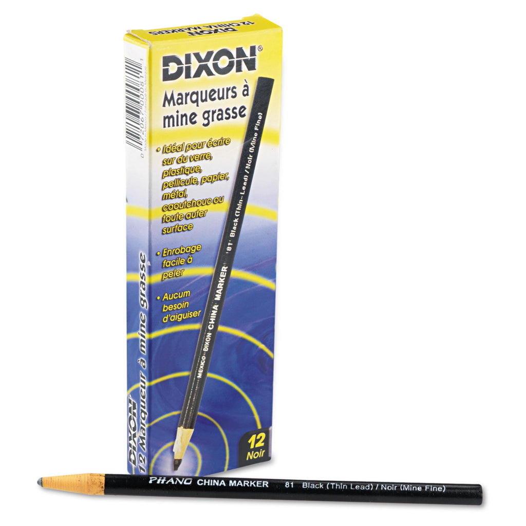 Dixon, DIX00081, Phano Nontoxic China Markers, 12 / Dozen
