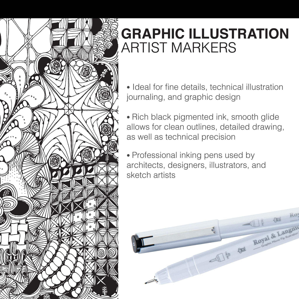 Royal & Langnickel 5pc Graphic Illustration Markers