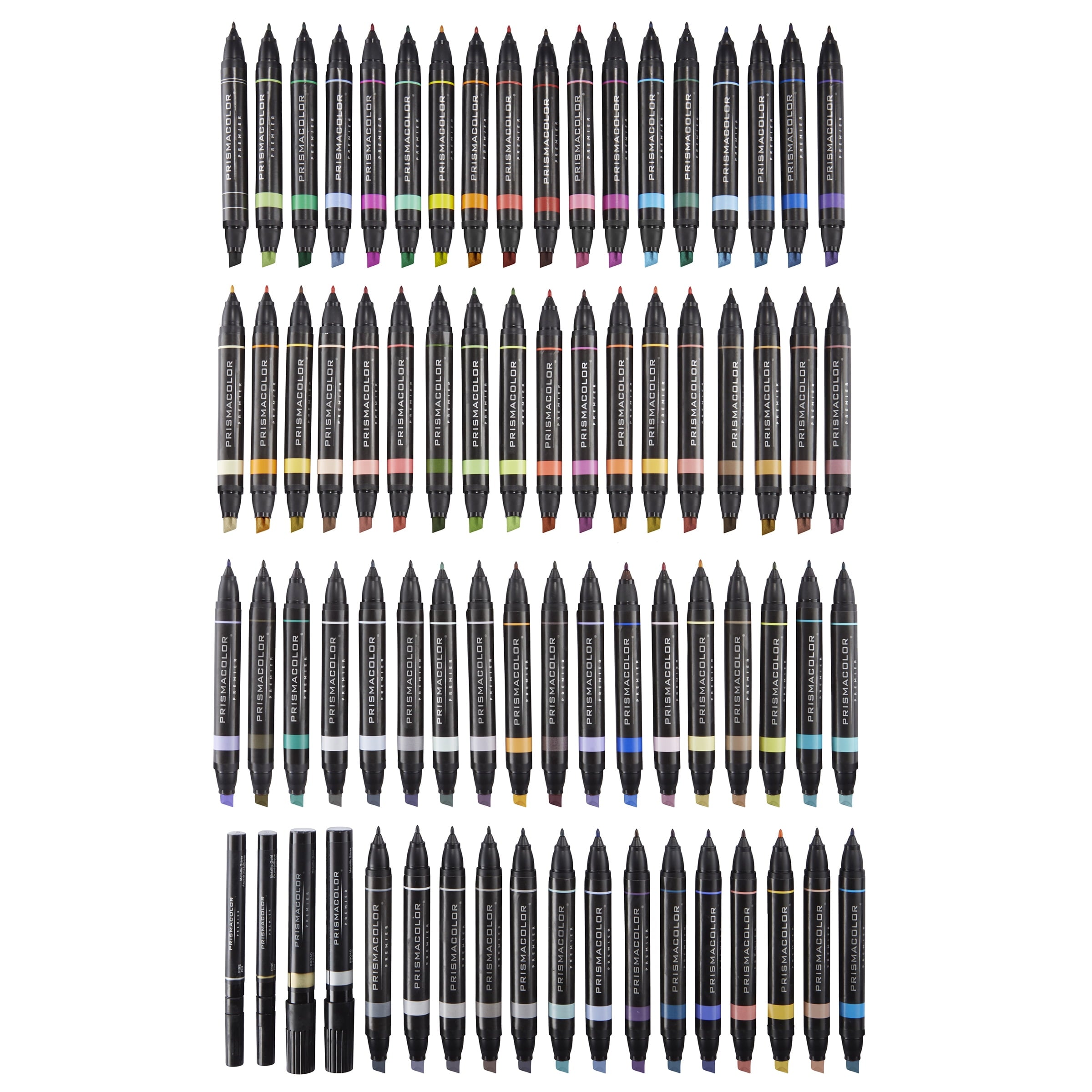 Prismacolor Premier Double-Ended Art Markers, Fine and Chisel Tip, Assorted Colors, 72 Count