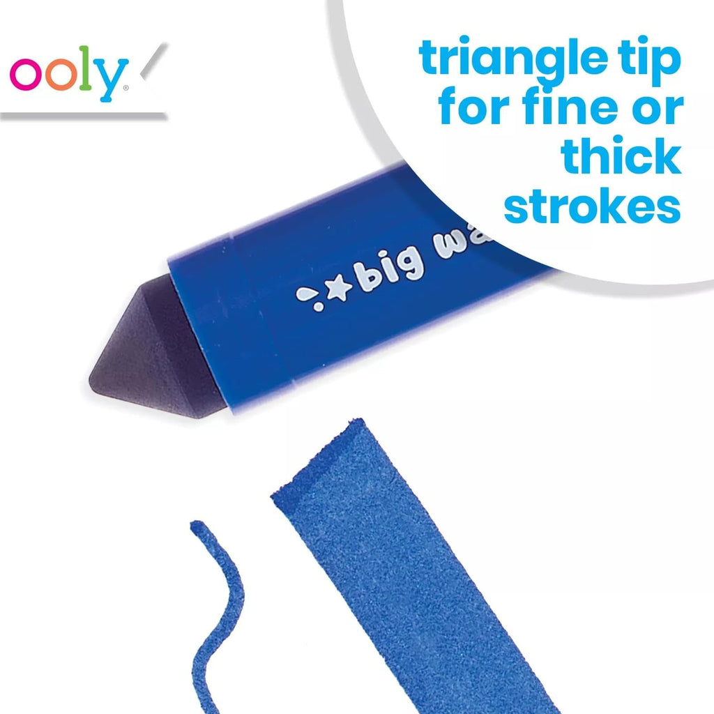 OOLY Mighty Mega Washable Markers with Jumbo Grip for Small Hands, 8 count