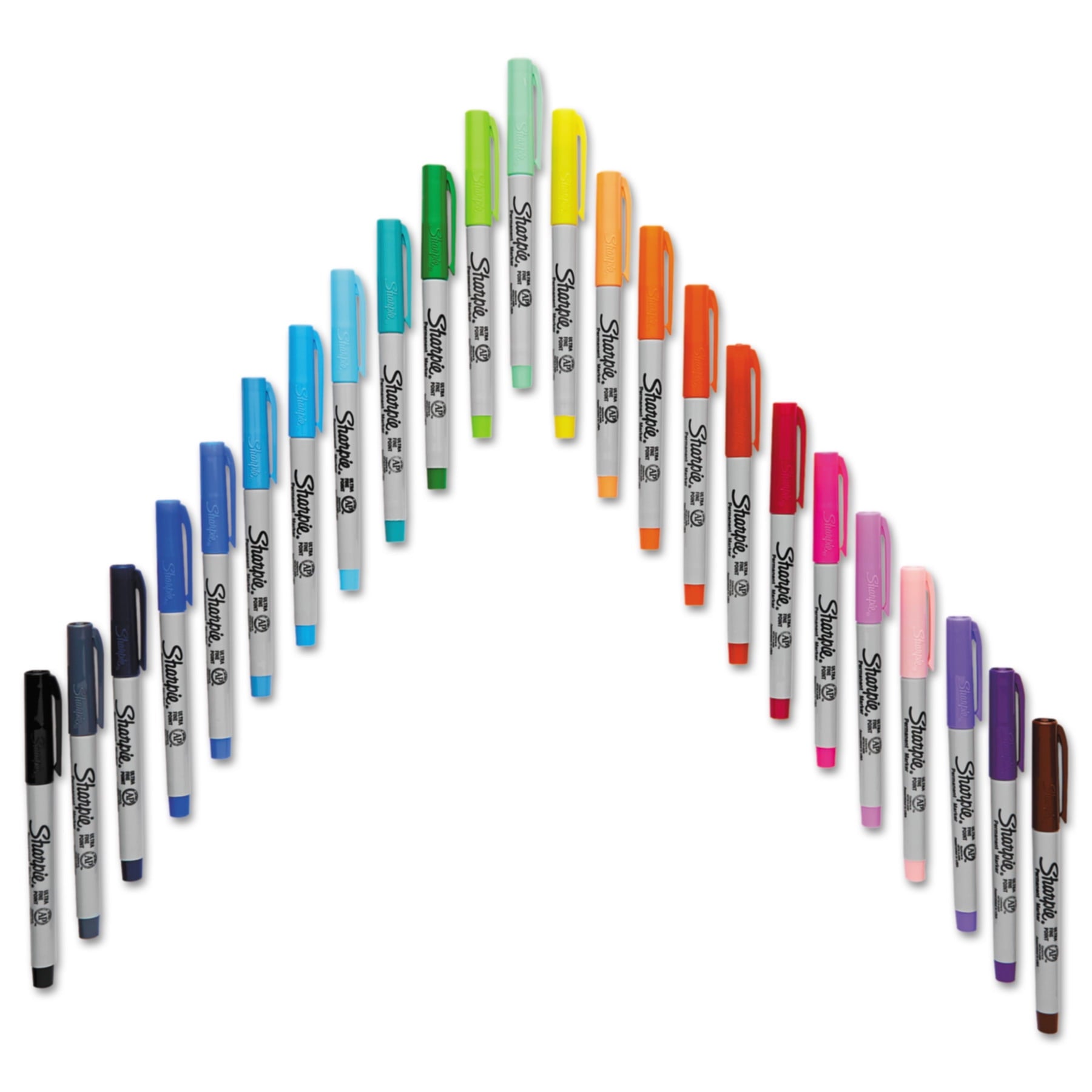 Sharpie Electro Pop Permanent Markers, Ultra Fine Point, Assorted Colors, 24 Count
