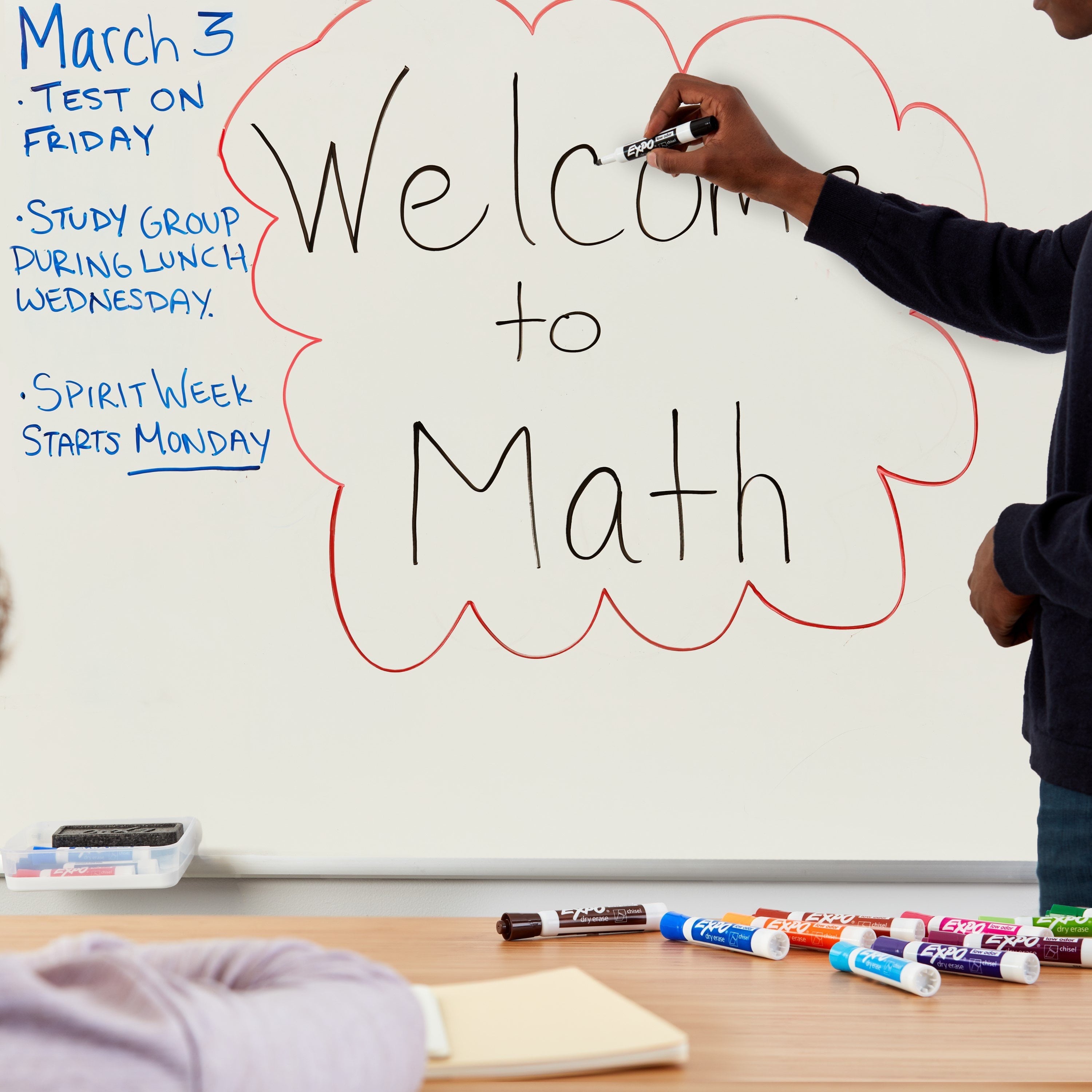 EXPO Low Odor Dry Erase Marker, Chisel Tip, Black, 12 Count