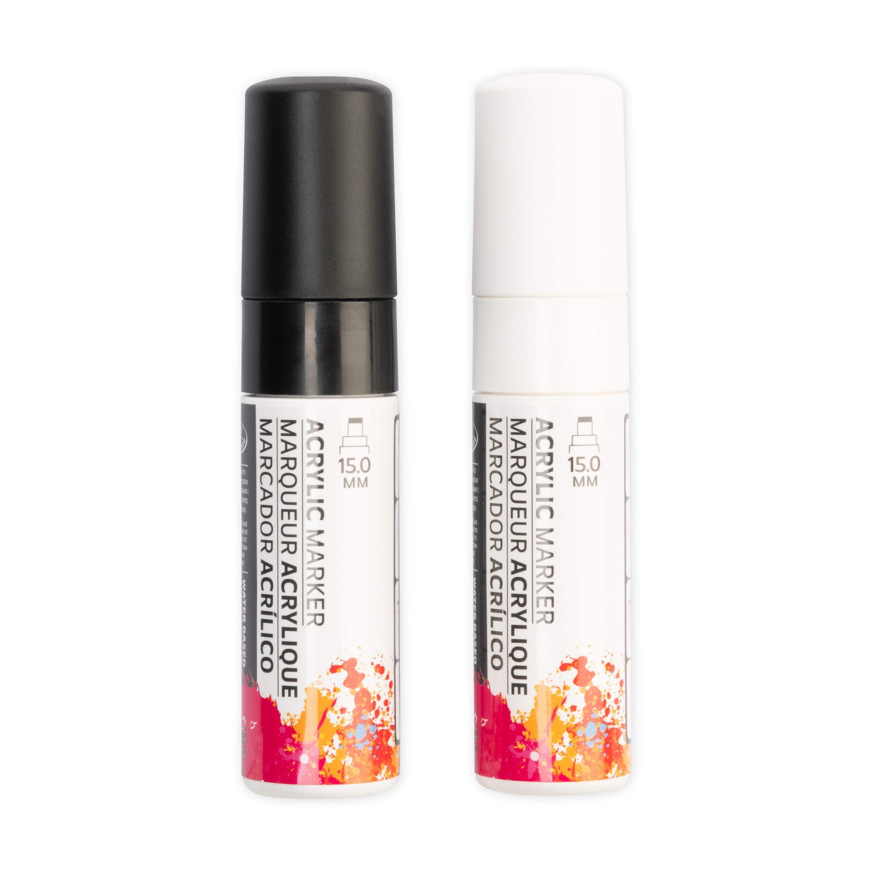 Royal & Langnickel 2 Piece Acrylic 15mm Black/White Markers