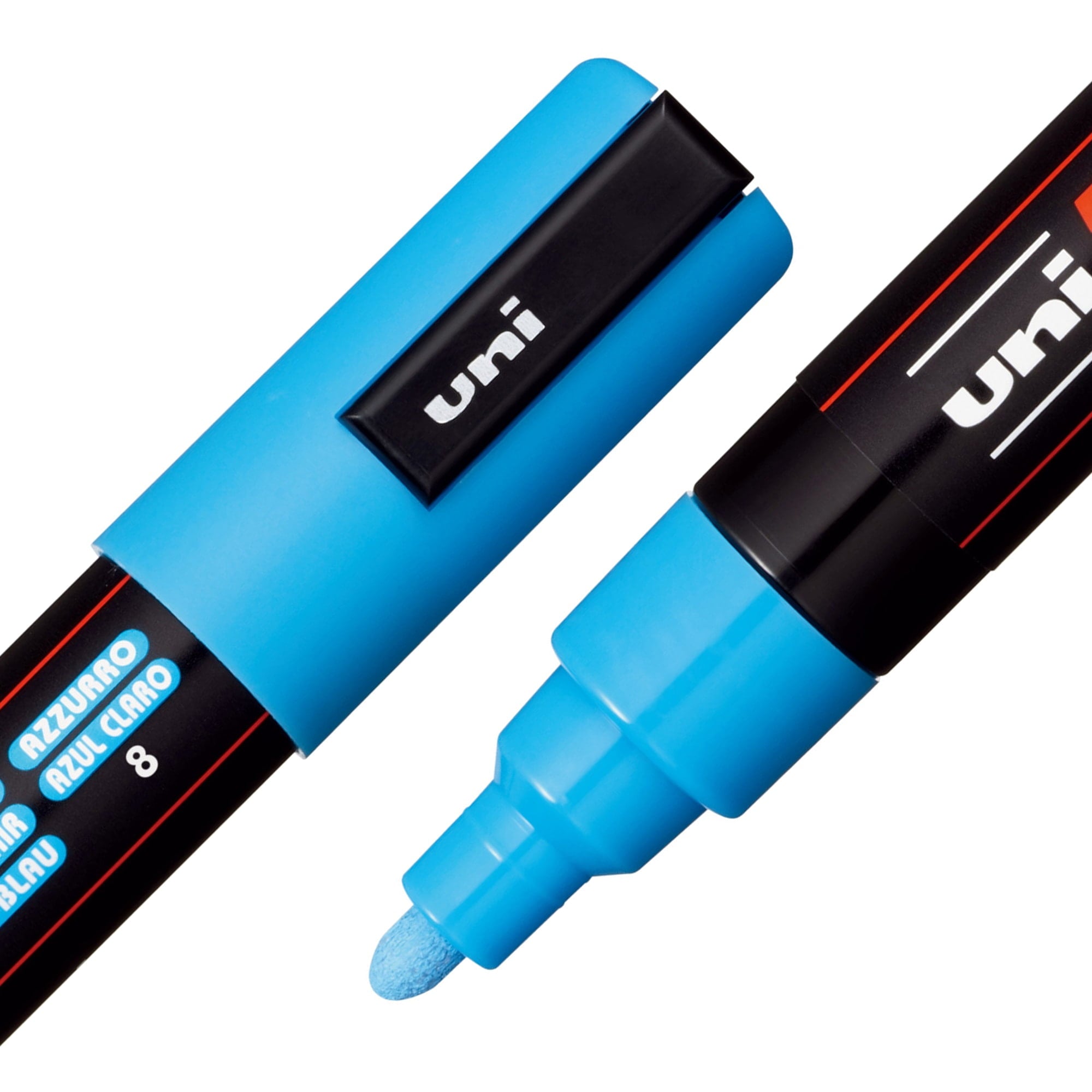 Uni POSCA PC-5M Water-Based Paint Markers, Reversible Medium Tip (1.8-2.5mm), Assorted Ink Colors, 15 Count