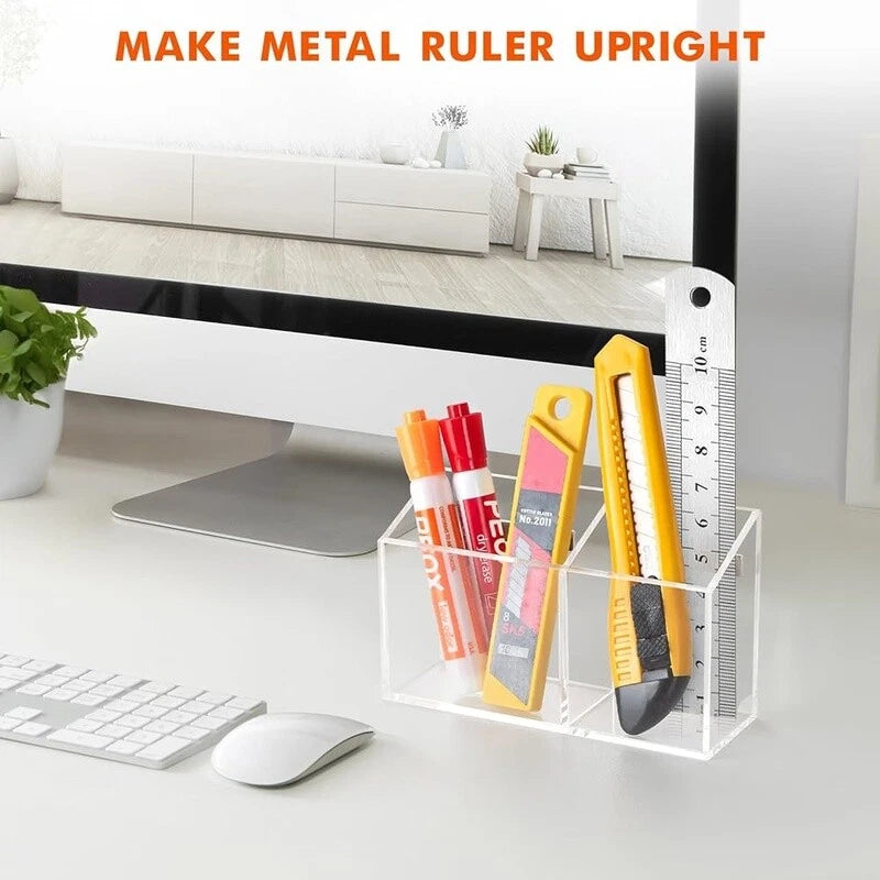 Magnetic Dry Erase Marker Holder Non-Slip Acrylic Desk Organizer Pen Storage New