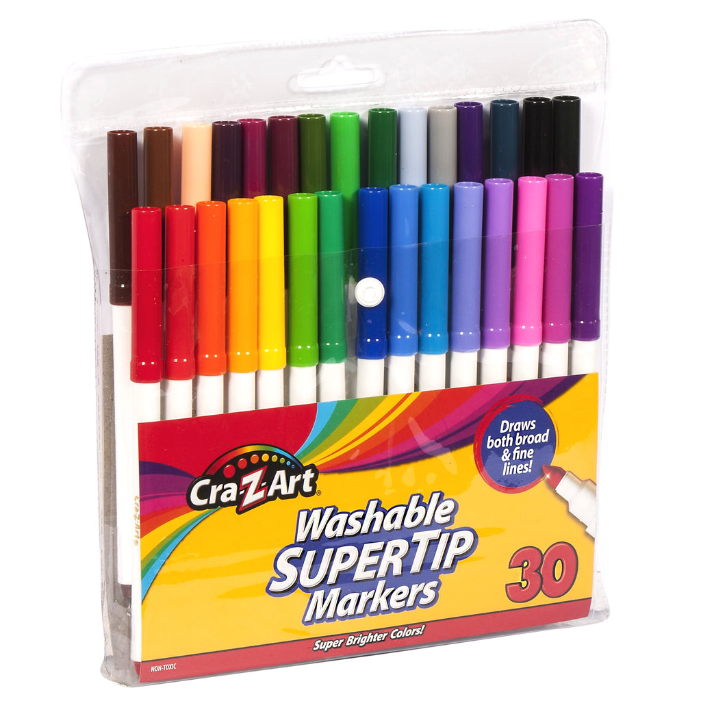 Cra-Z-Art Washable Super Tip Markers, 30 Count
