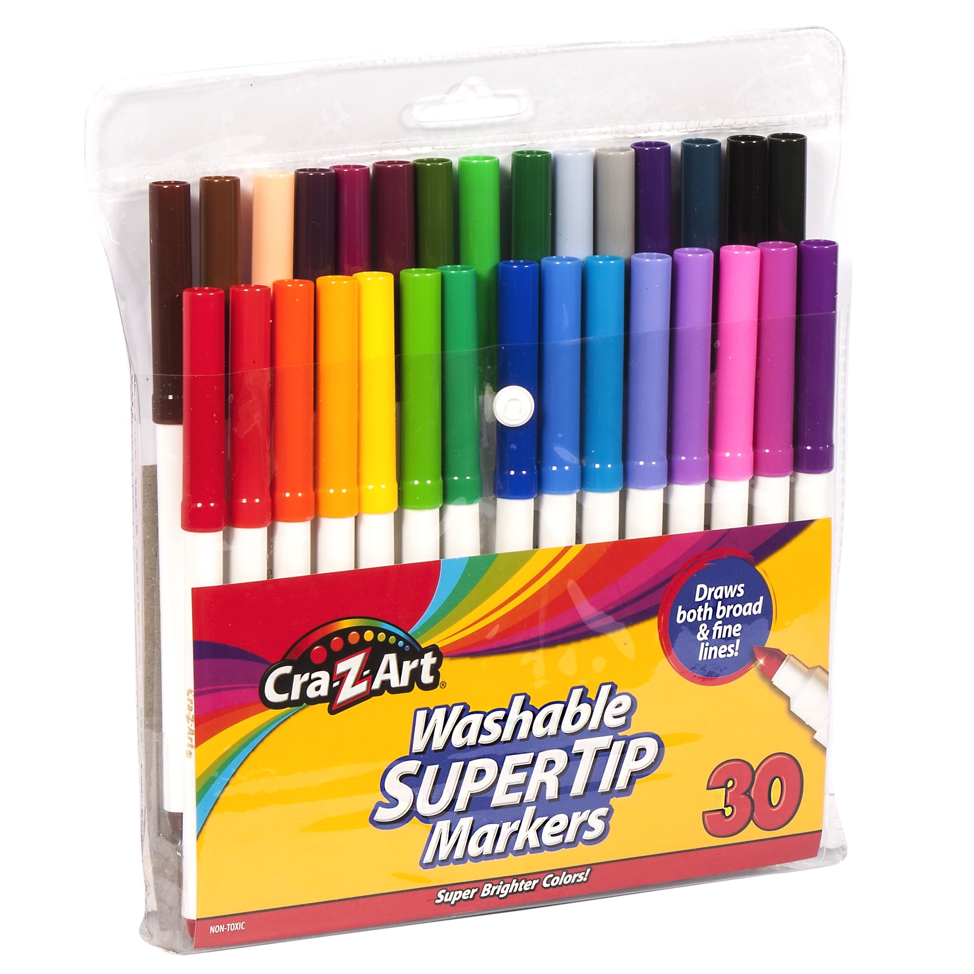 Cra-Z-Art Washable Super Tip Markers, 30 Count