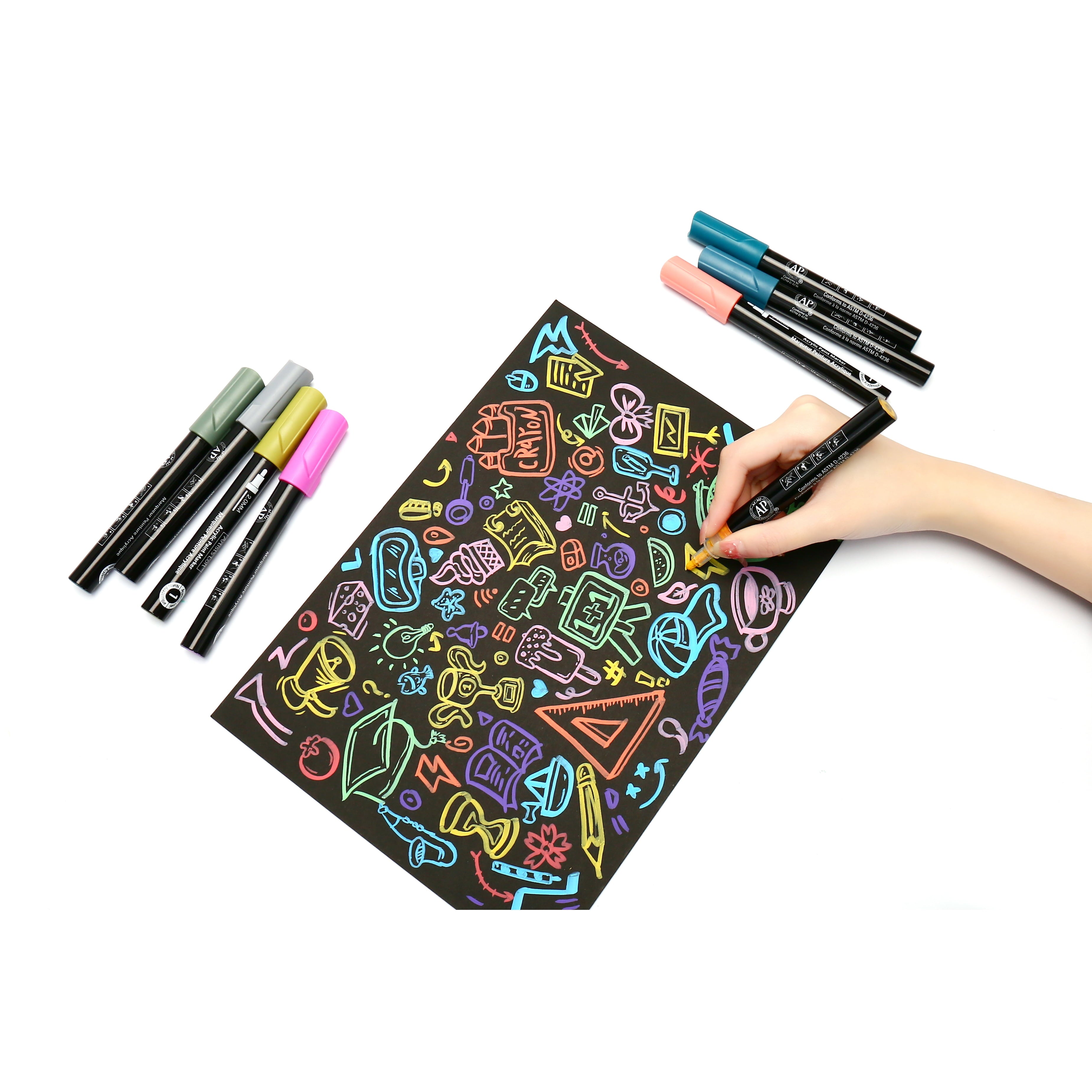 Fashion Assorted Colors Acrylic Paint Marker Set by Artist's Loft™ - 8 Markers