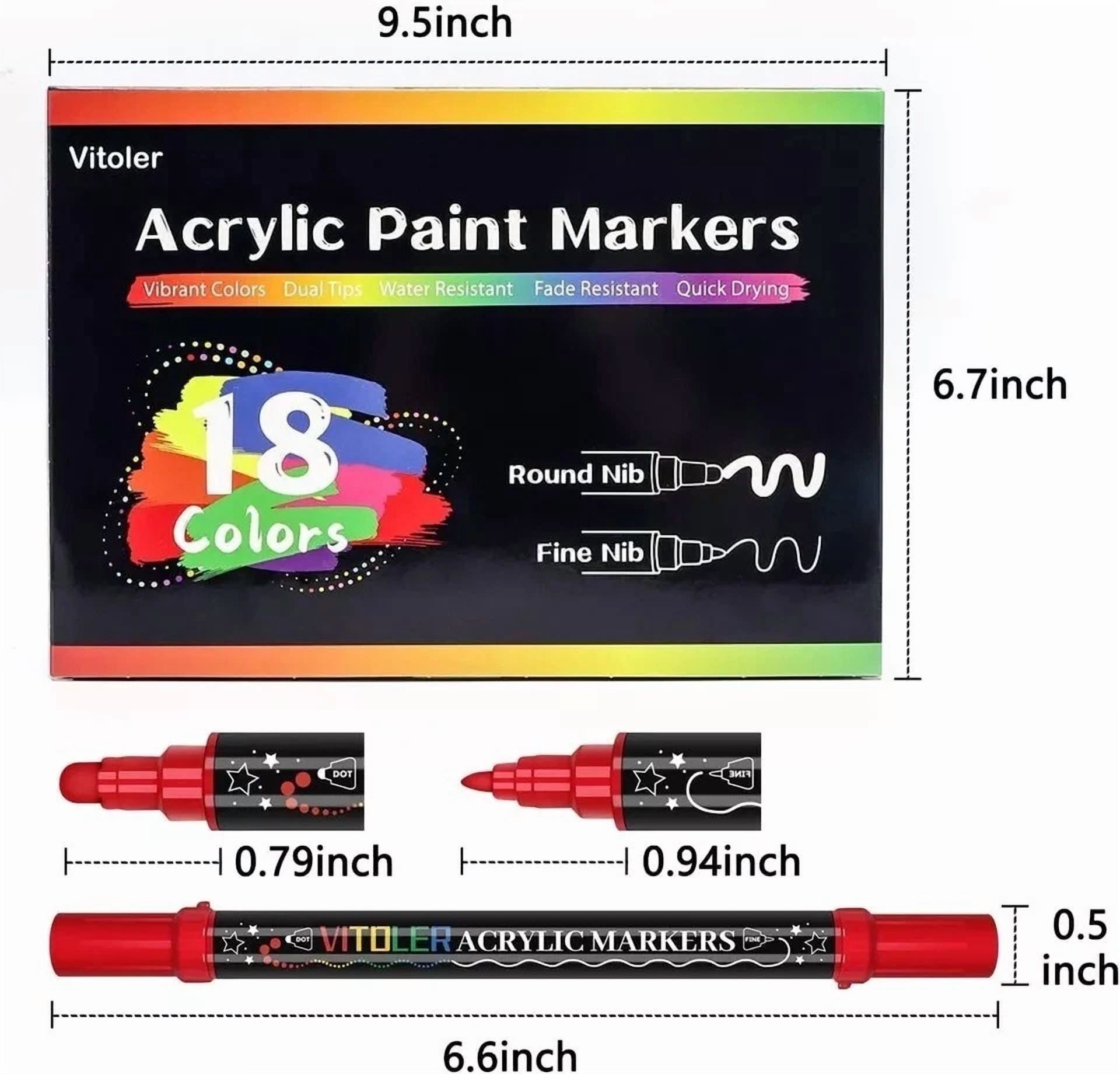 Fabric Markers Permanent Pens Paint Clothing Textile Dye T-Shirt Shoes Diy Set