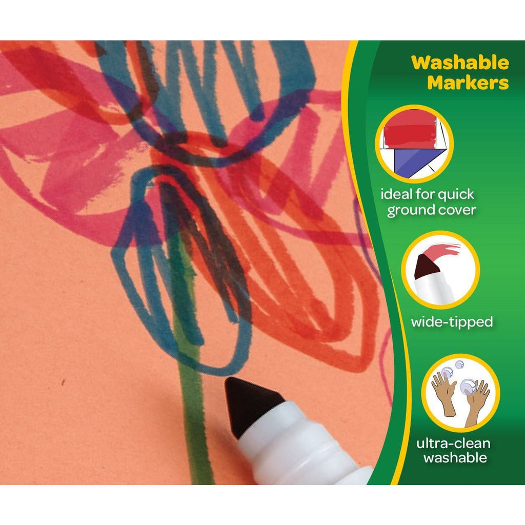 Crayola Washable Broad Line Markers with Gel FX Markers, 64 Count