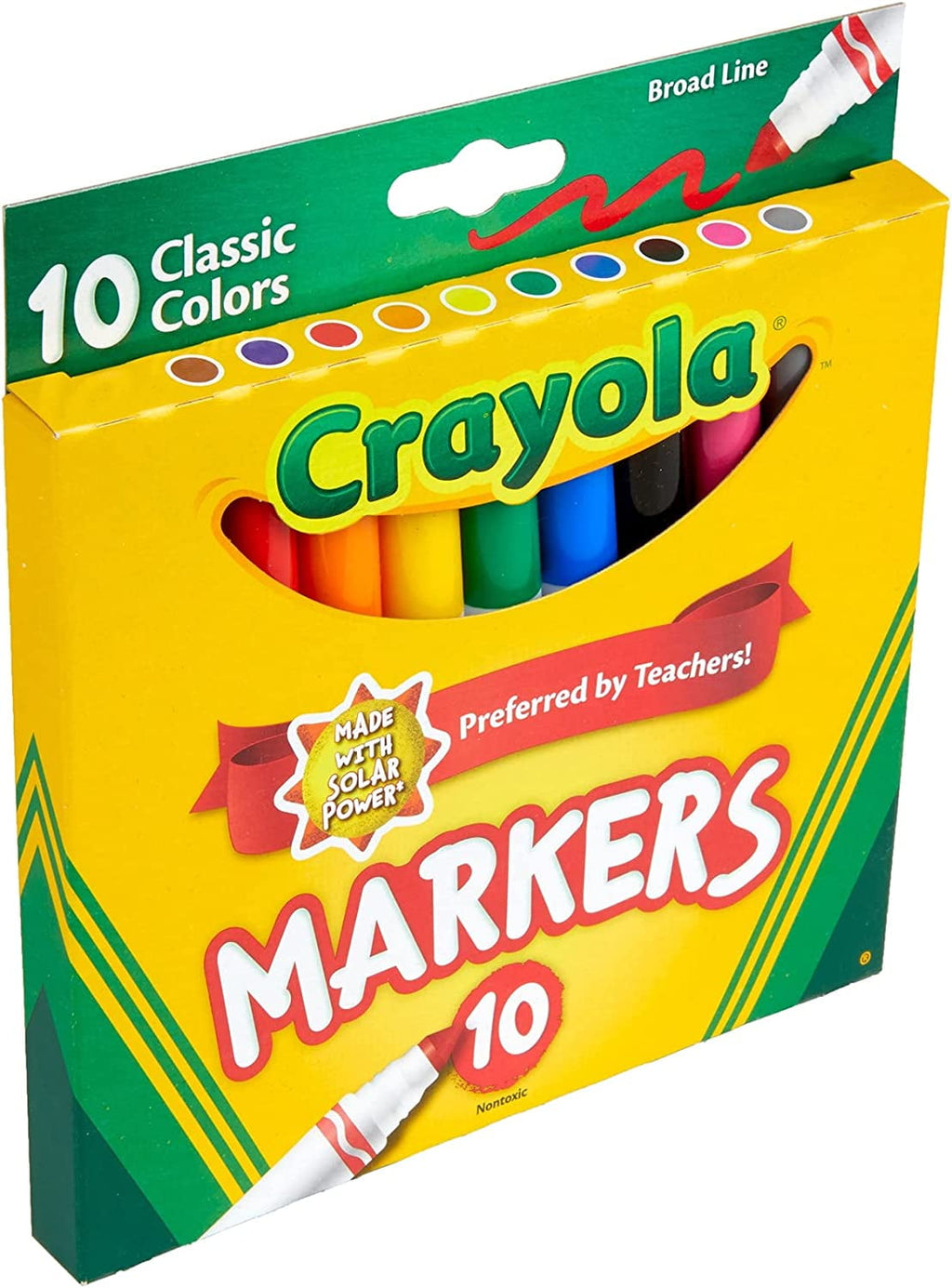Crayola 10 Count Classic Broad Line Markers (Pack Of 2)