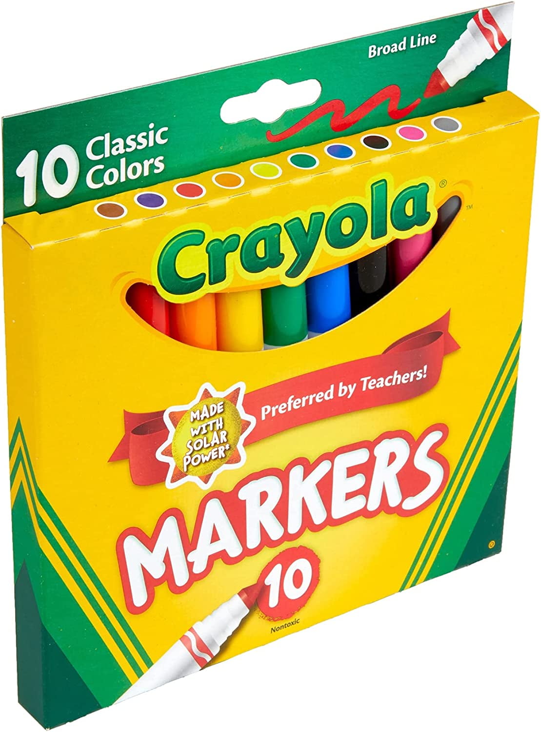 Crayola 10 Count Classic Broad Line Markers (Pack Of 2)