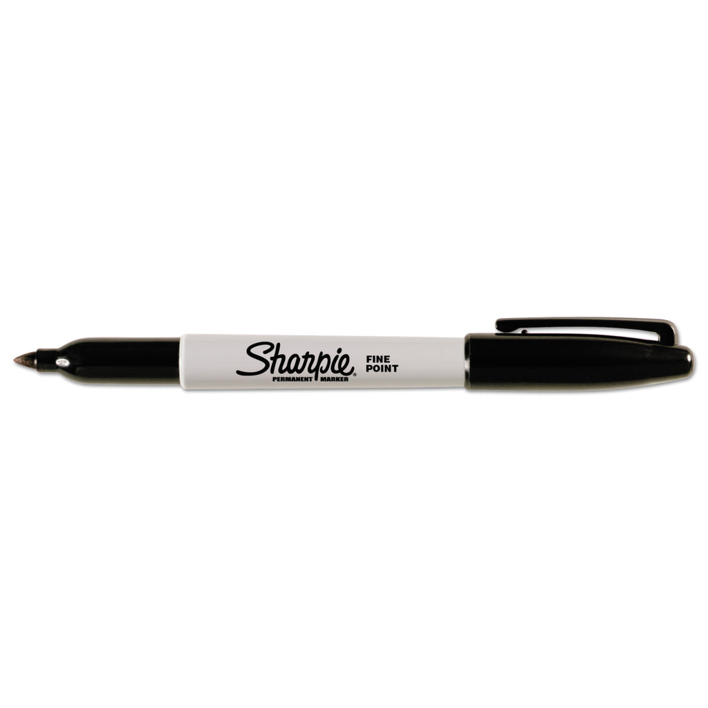 Sharpie Fine Point Permanent Marker, Black, Dozen