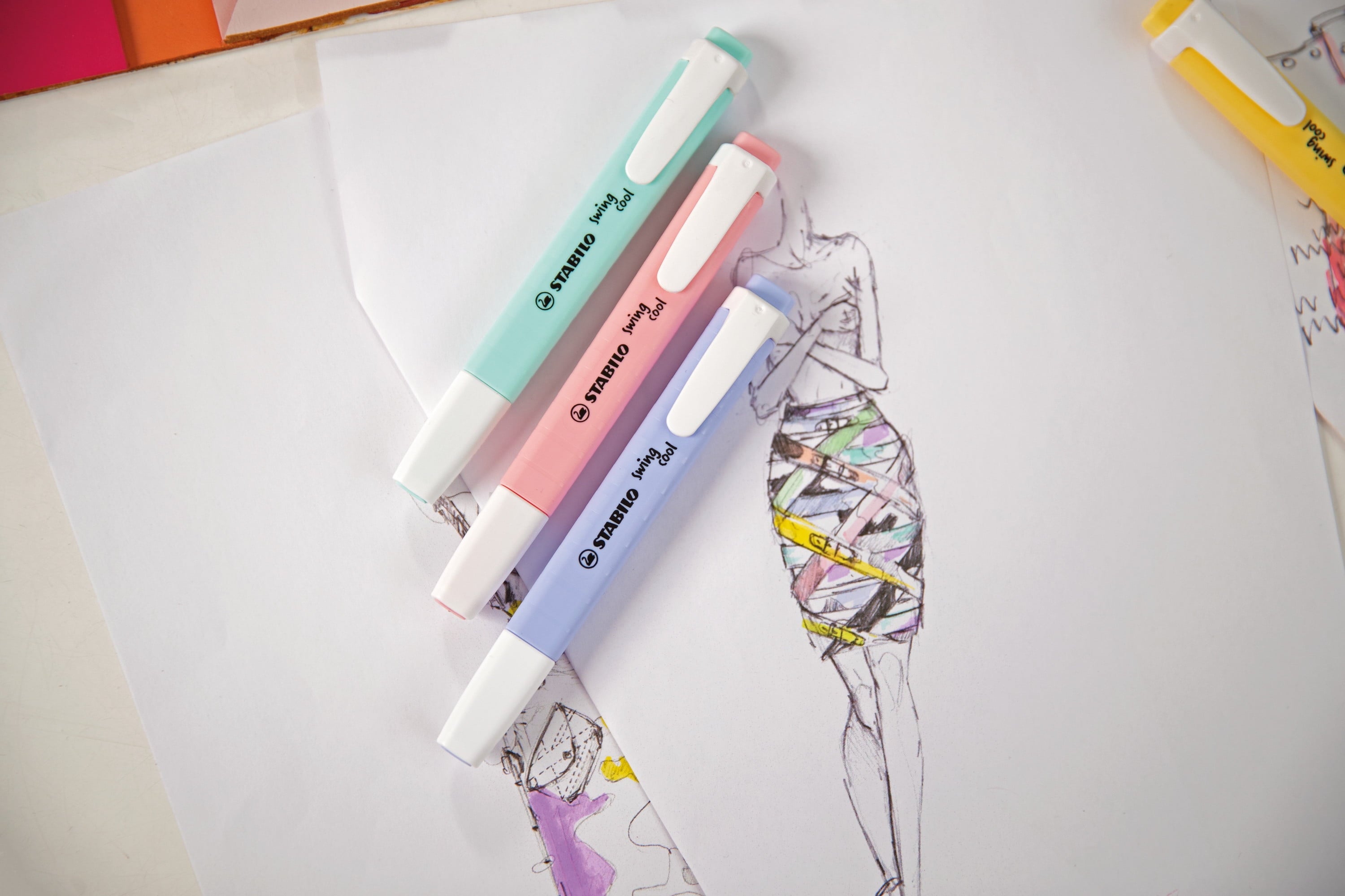 STABILO swing cool Highlighter Wallet Set, 6-Color, Pastel