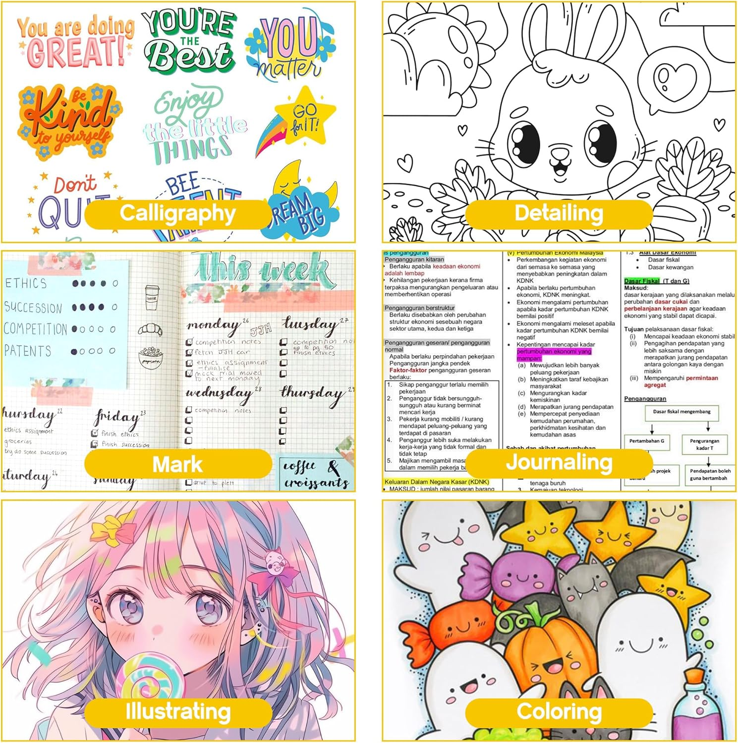 ASOVNXF Dual Coloring Markers Brush Pens, 100 Fine Point Art Markers,Coloring Markers for Adults Coloring Books No Bleeding, for Adult Book Cards Drawing Craft Kit Teacher Office Supplies