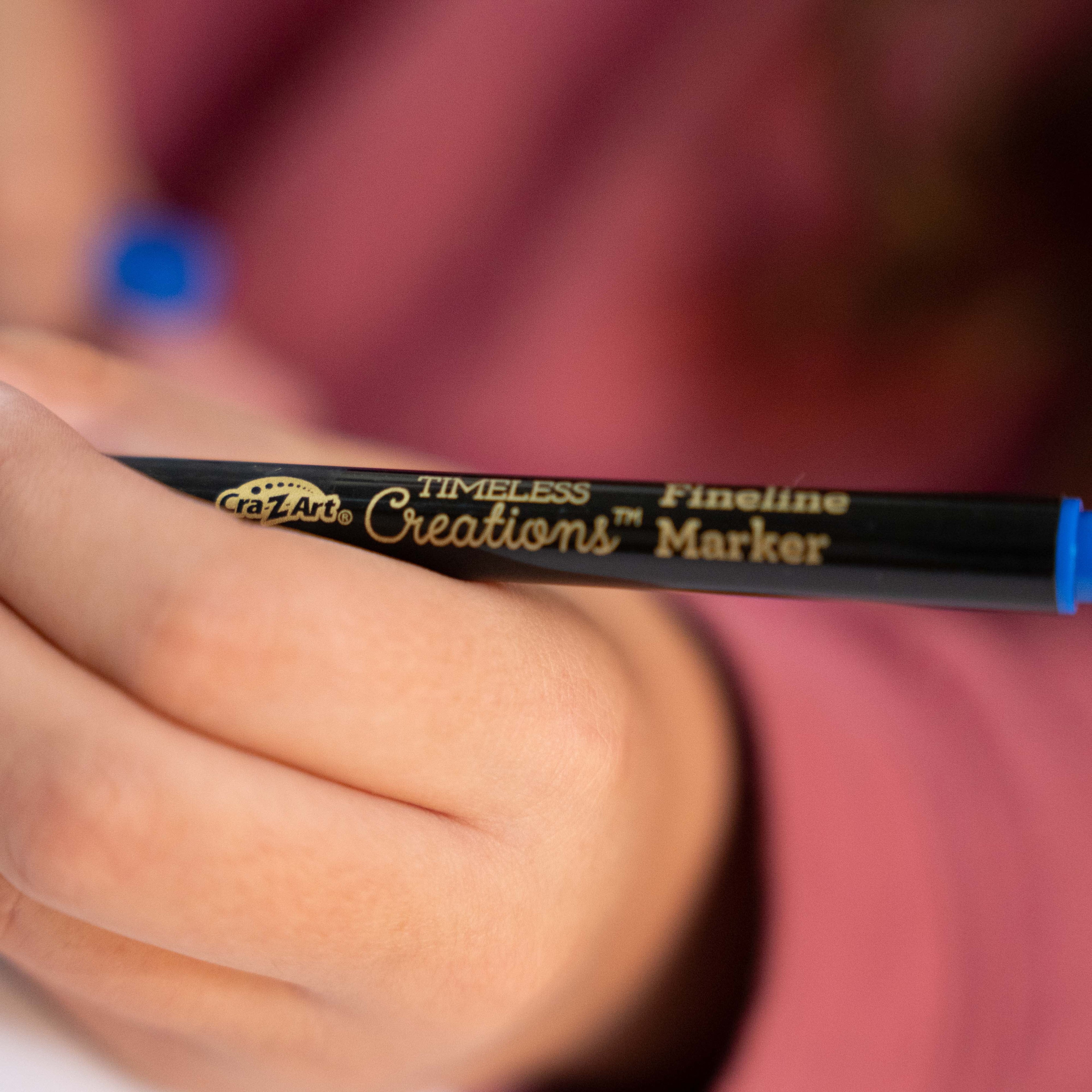 Cra-Z-Art Timeless Creations Multicolor Brush Marker Coloring Set, Beginner to Expert, Child Ages 6 Year and up