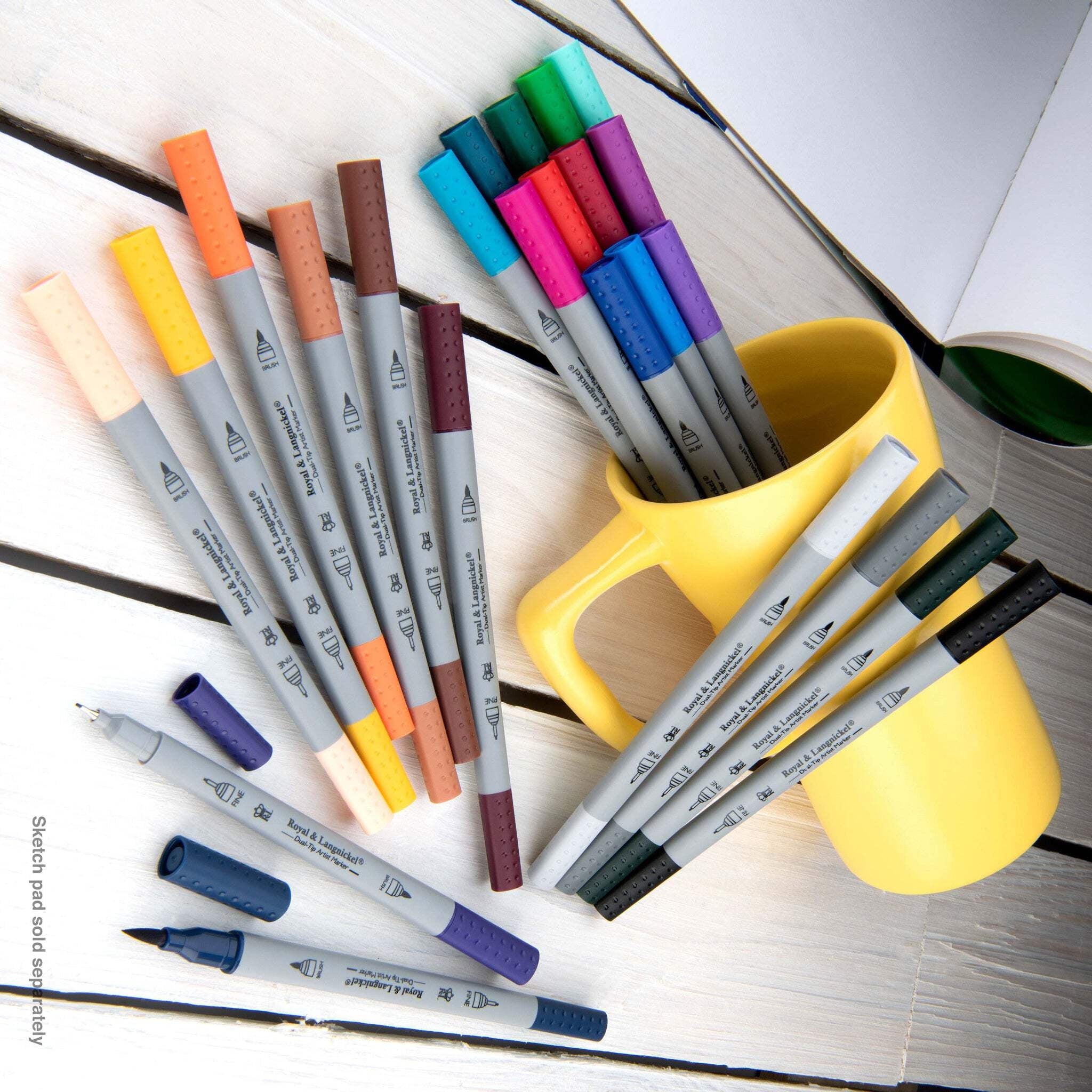 Royal & Langnickel 24pc Fineliner and Brush Dual-Tip Artist Markers