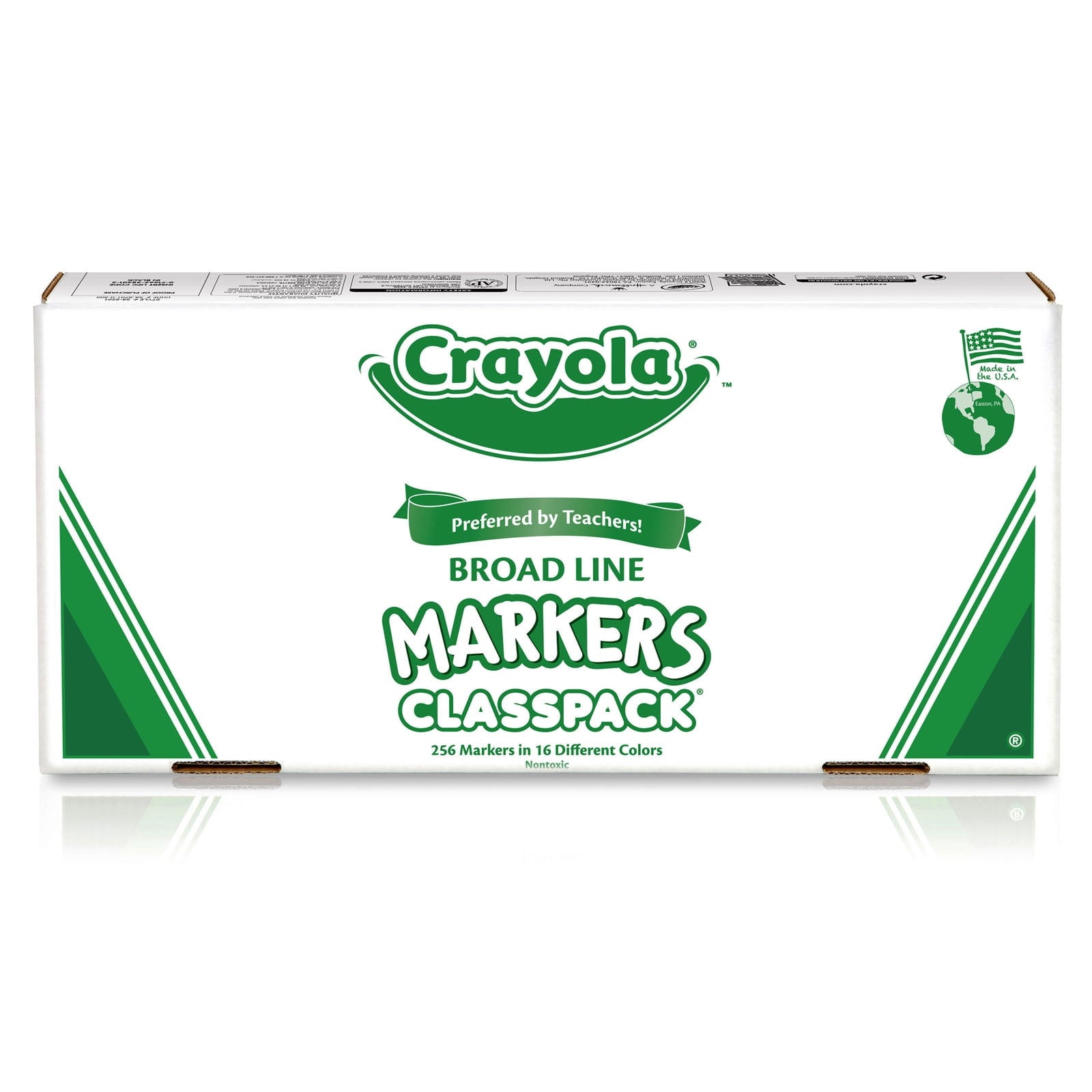 Crayola Classpack Assortment, 256ct Broad Line Markers, 16 Bold Colors, Great for Classroom, Educational, All-Purpose Art Tools