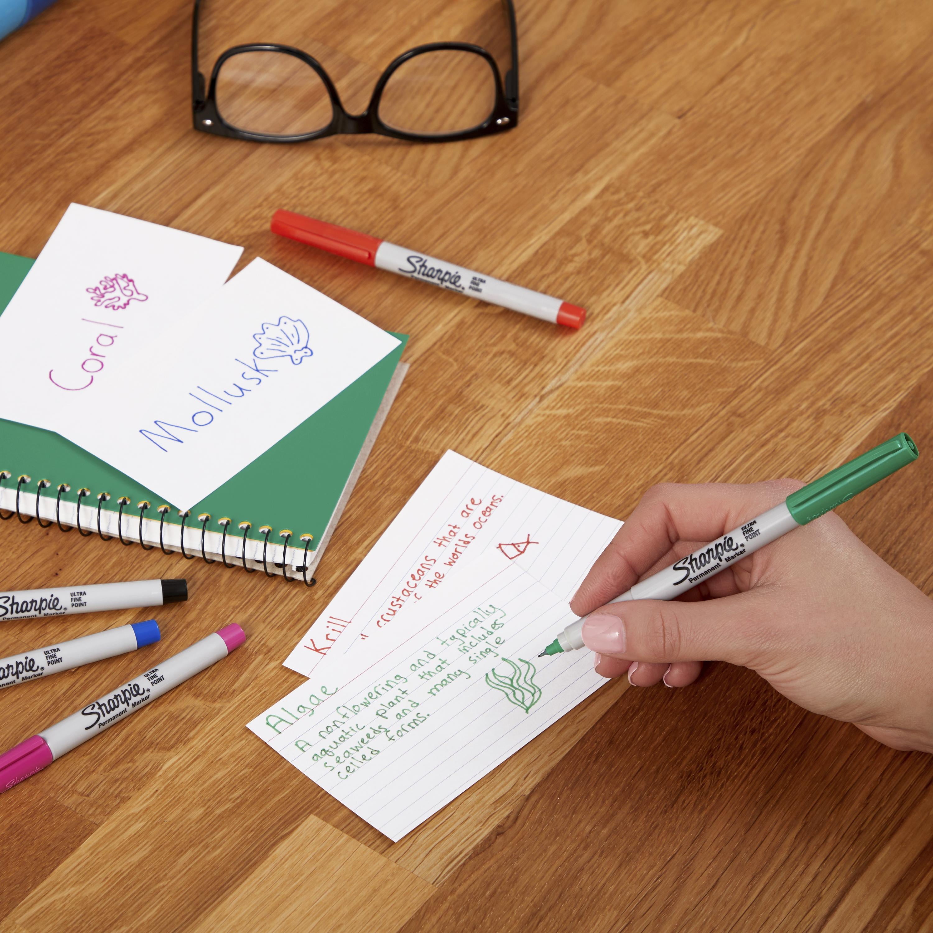 Sharpie Permanent Markers with Pouch, Ultra Fine Point, 24 Count