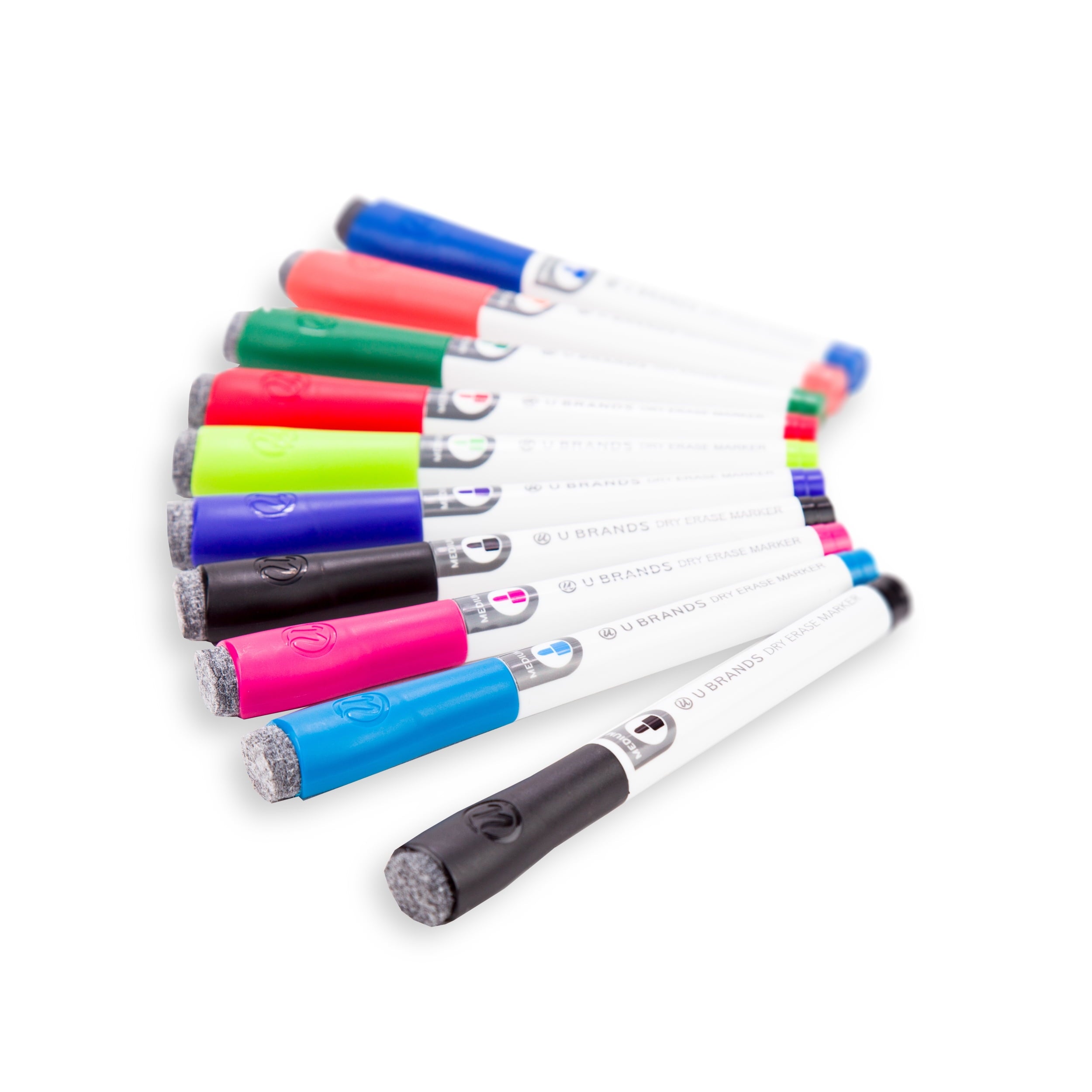 U Brands Dry Erase Markers, Medium Point, Multi-Colors, 10 Count, 504U