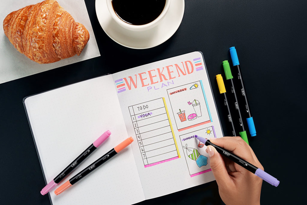 BIC Intensity Dual Tip Highlighter Medium & Broad Point Assorted Ink 6/Pack (HLPDT6-AST)