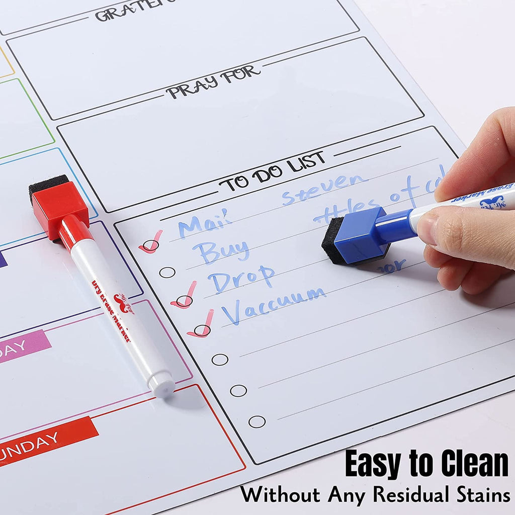 Mr. Pen- Magnetic Dry Erase Weekly Calendar for Fridge, 14.7 x 11.8", Weekly Dry Erase Board