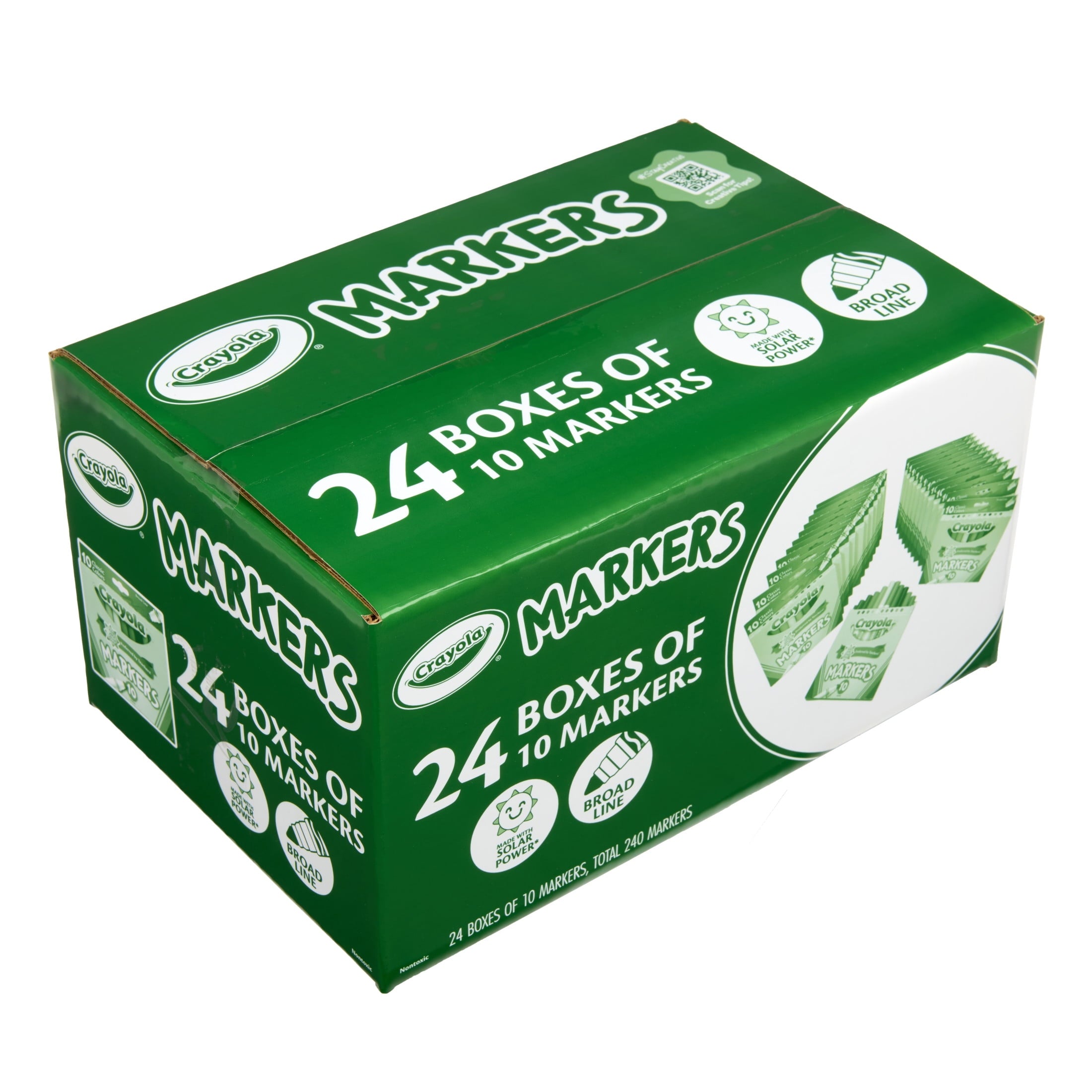 Crayola Bulk Markers for Kids (24pk of 10), Broad Line, Classroom Essentials for Teachers, School Supplies