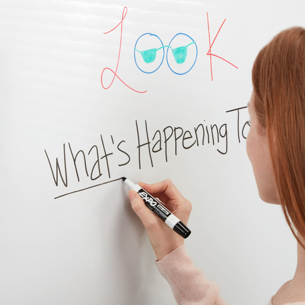 EXPO Low Odor Dry Erase Marker, Bullet Tip, Black, Dozen