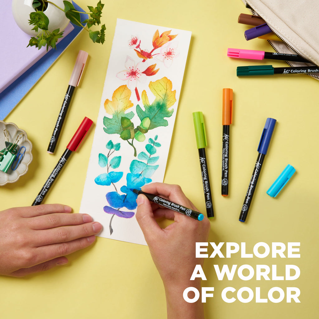 Sakura Koi Coloring Brush Pen Set, 48-Colors