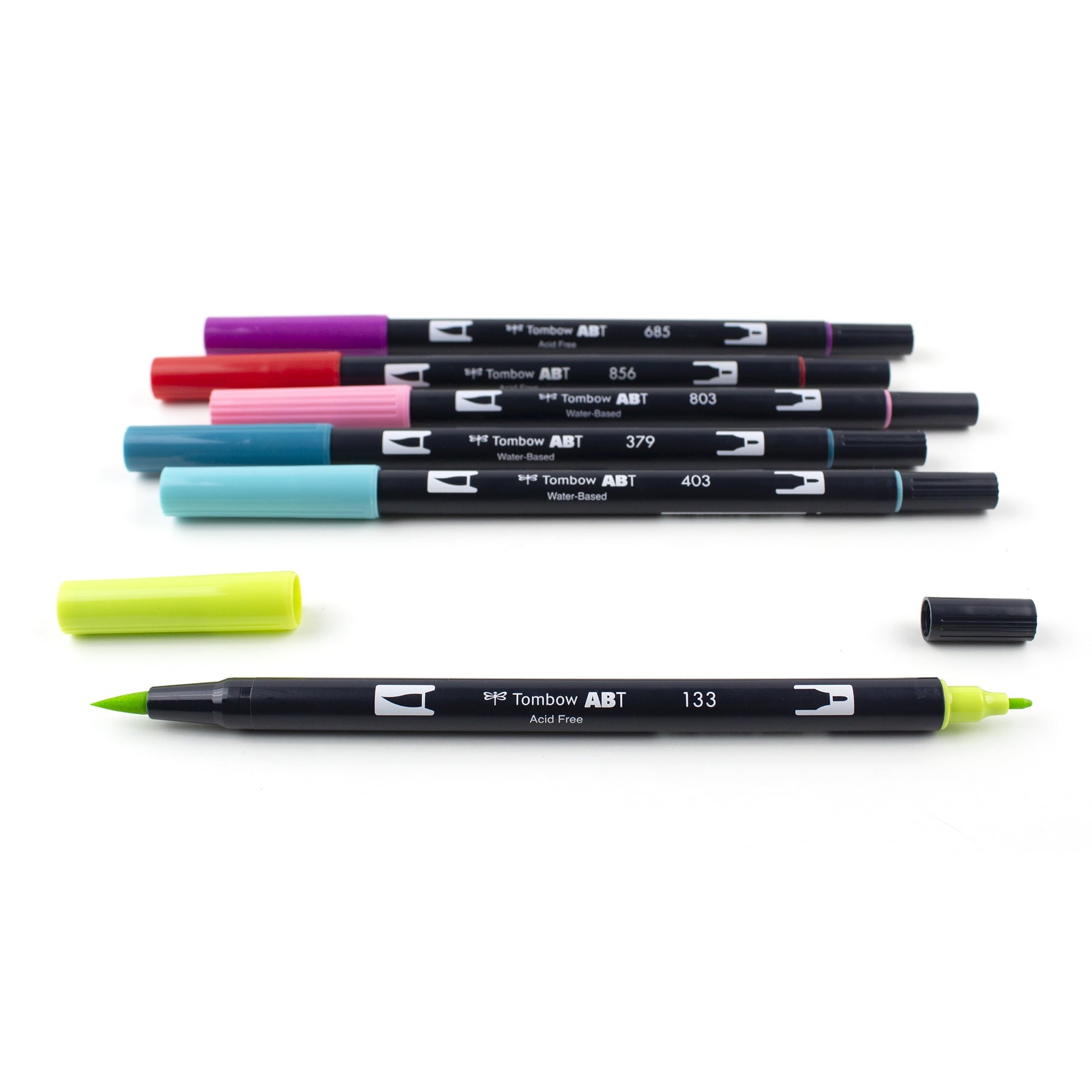 Tombow Dual Brush Pen Art Markers, Tropical Color Palette, 6 Pack