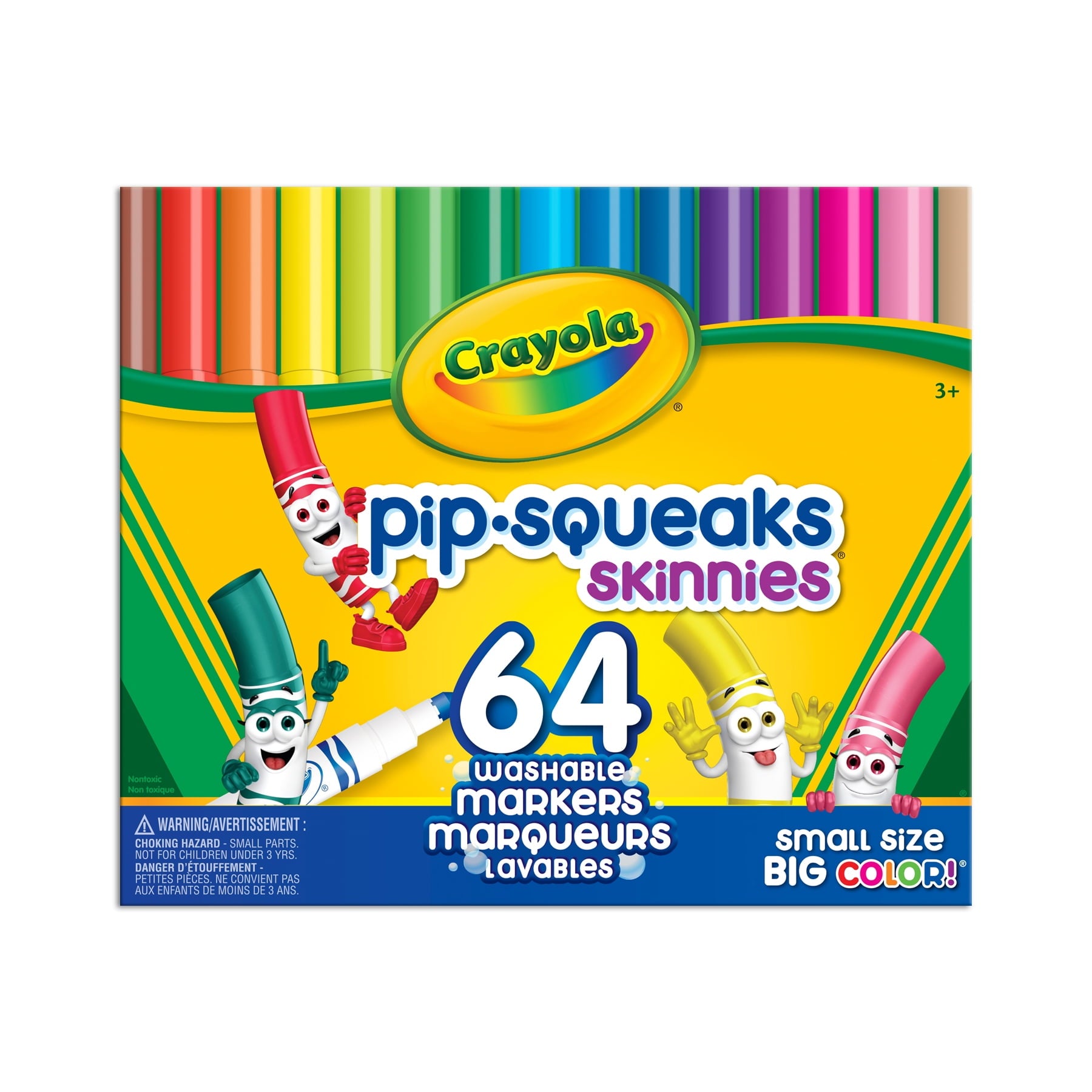 Crayola Pip-Squeaks Skinnies Set, 64-Colors
