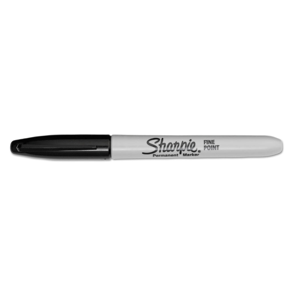 Sharpie Fine Point Permanent Marker, Black, Dozen