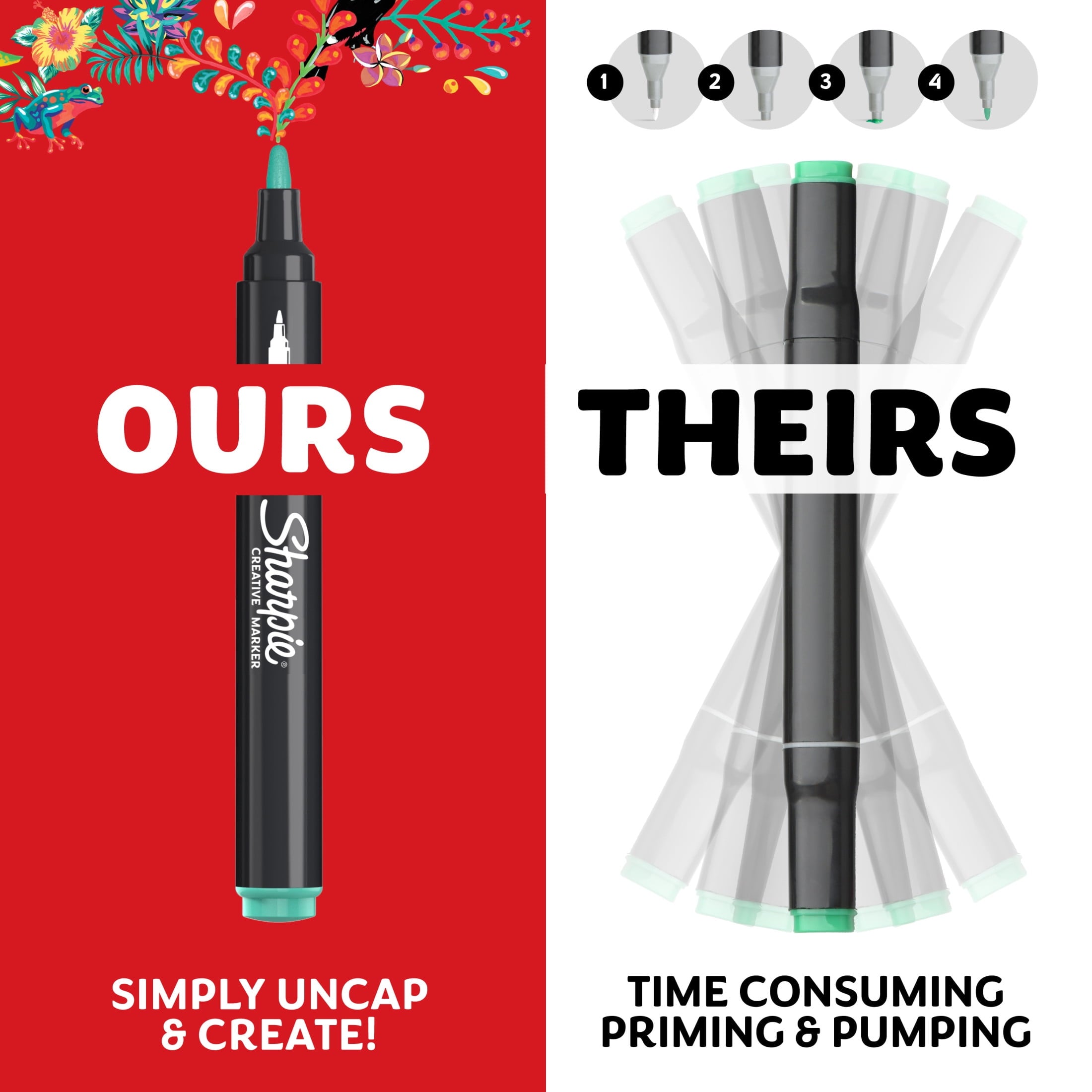 Sharpie Creative Markers, Water-Based Acrylic Markers, Bullet Tip, Assorted Colors,12 Count