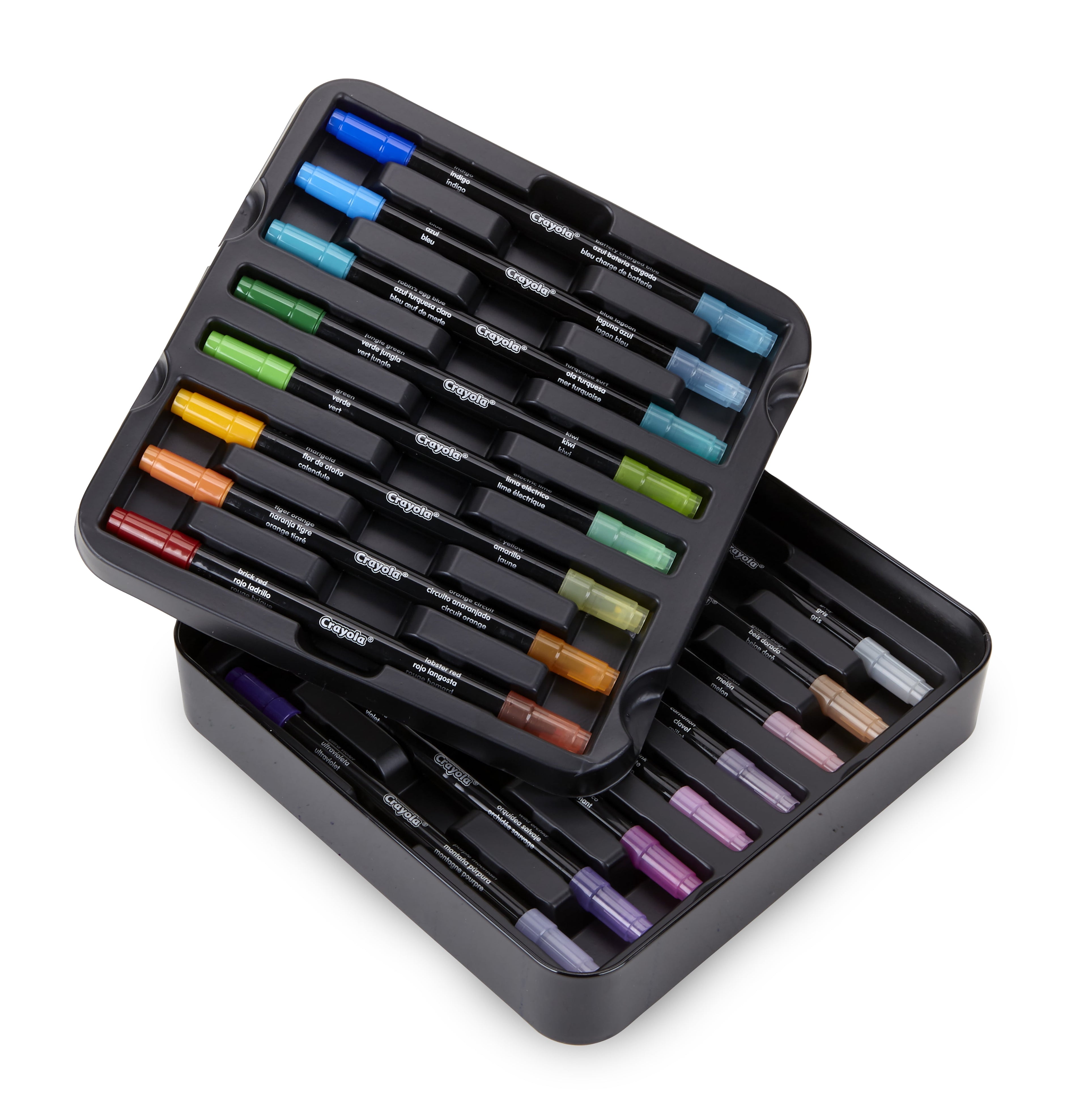 Crayola Dual-Ended Markers; Super Tip / Ultra Fine Tip, Premium Art Tools; Complementary Colors; Adult Coloring