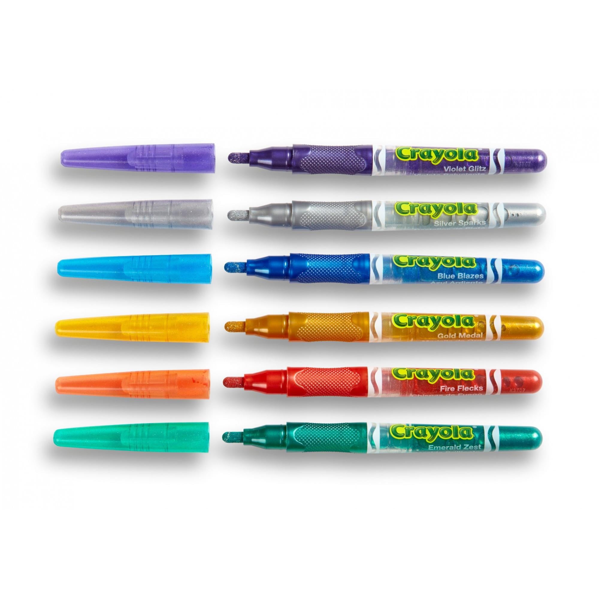 Crayola Glitter Markers, 6-Colors