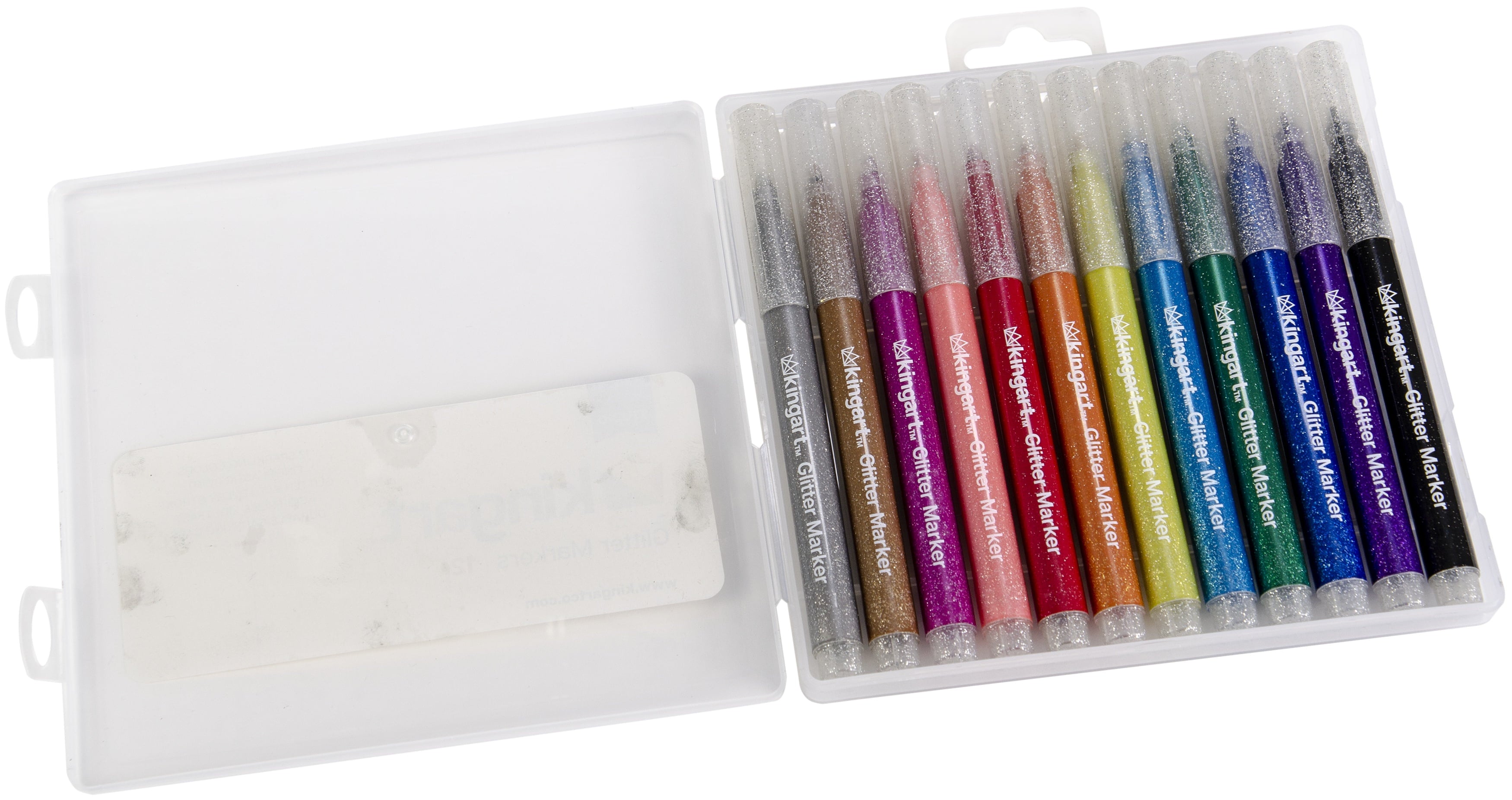 KINGART™ STUDIO Glitter Markers, Set of 12