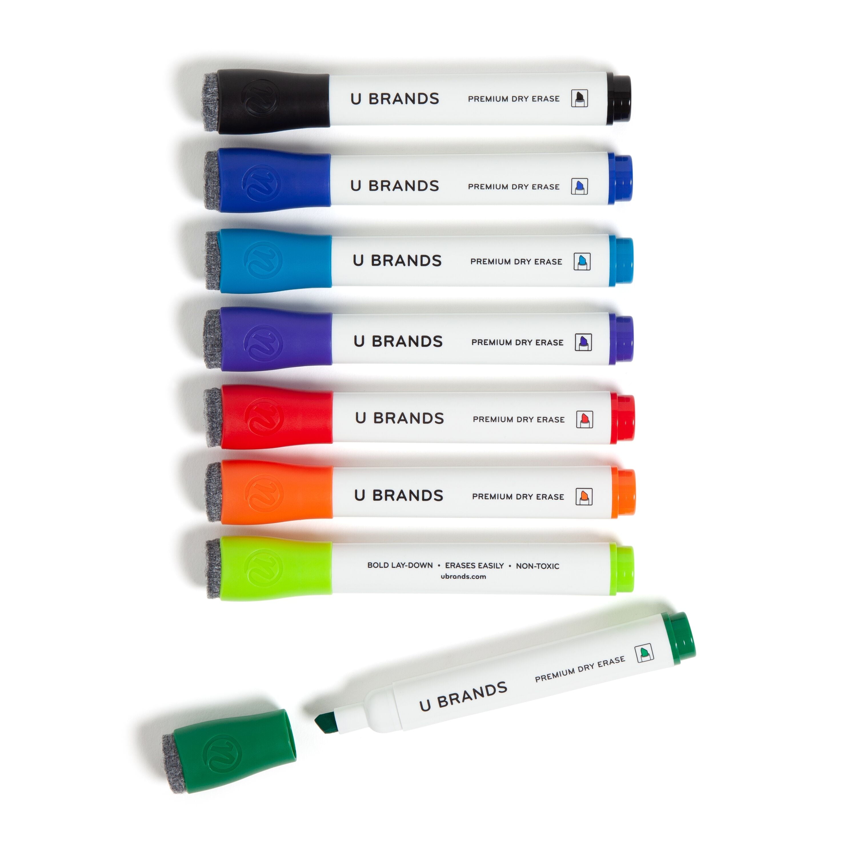 U Brands Dry Erase Markers, Chisel Tip, Multi-Color, 8 Count
