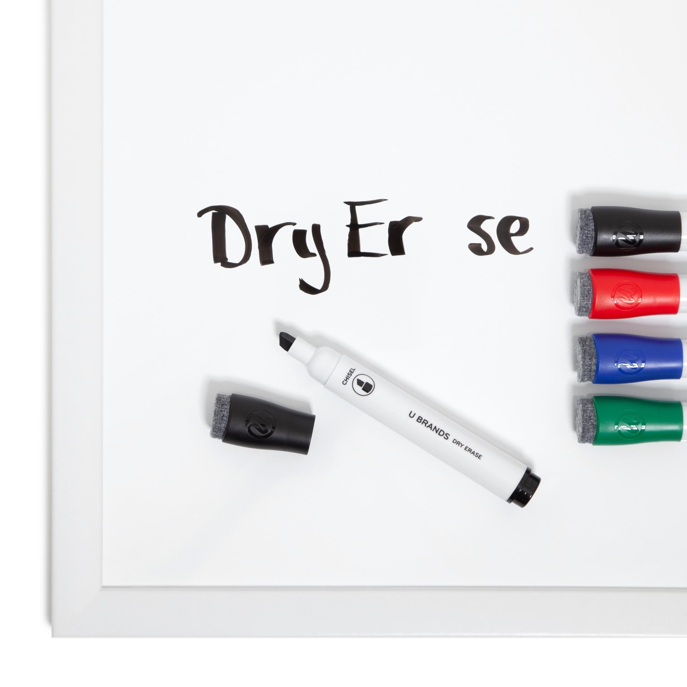 U Brands Dry Erase Markers, Set of 5, Assorted Colors, Low-Odor, Chisel (5 mm) Tip
