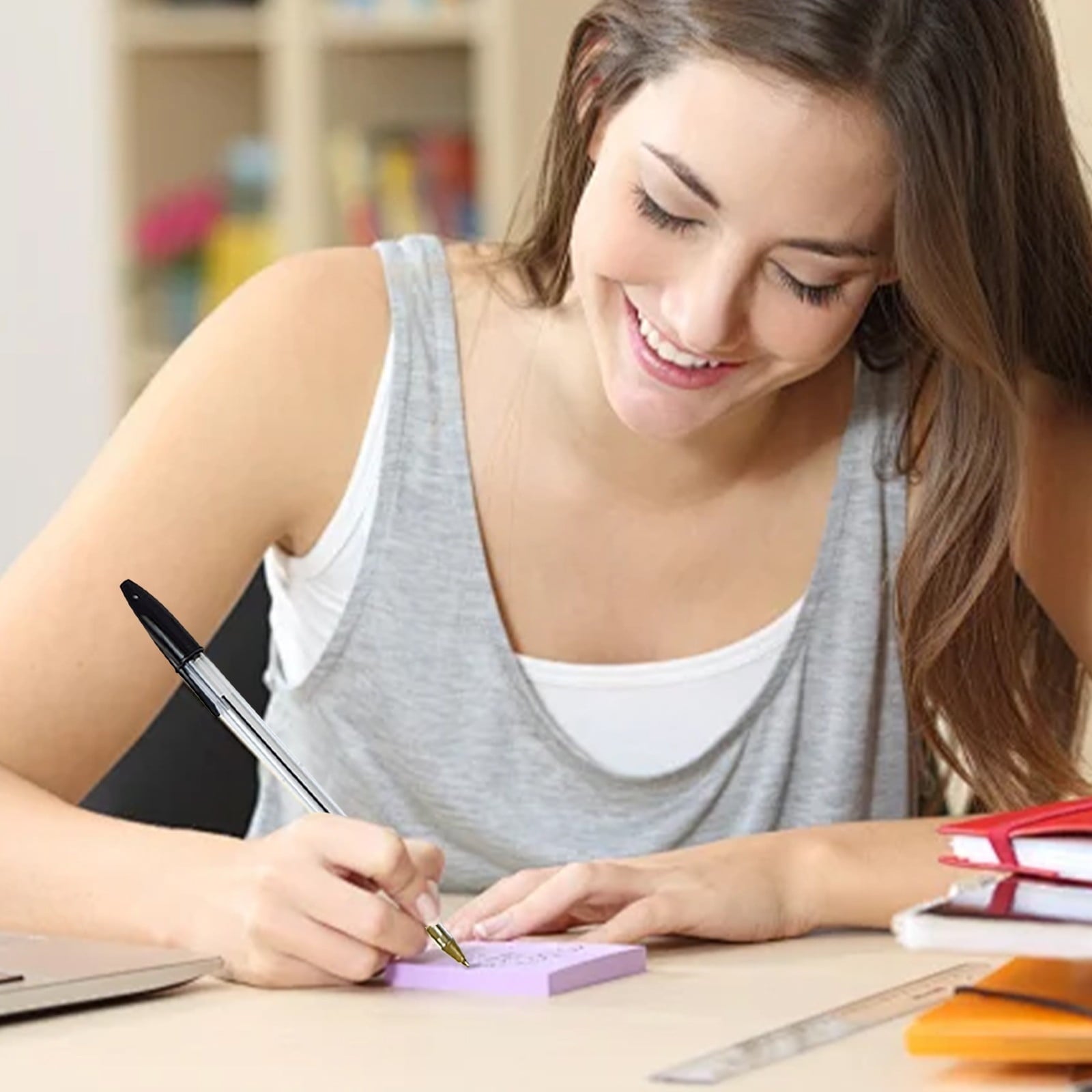 12-Pack Ballpoint Pens Red, Black & Blue Ink (1ml)Tri-Color Ballpoint Pens Set Multi-Color Pens,Smooth Writing Point Pens Convenient Multi-Color Pens Journaling Fine Point Pens for Home(Clear)