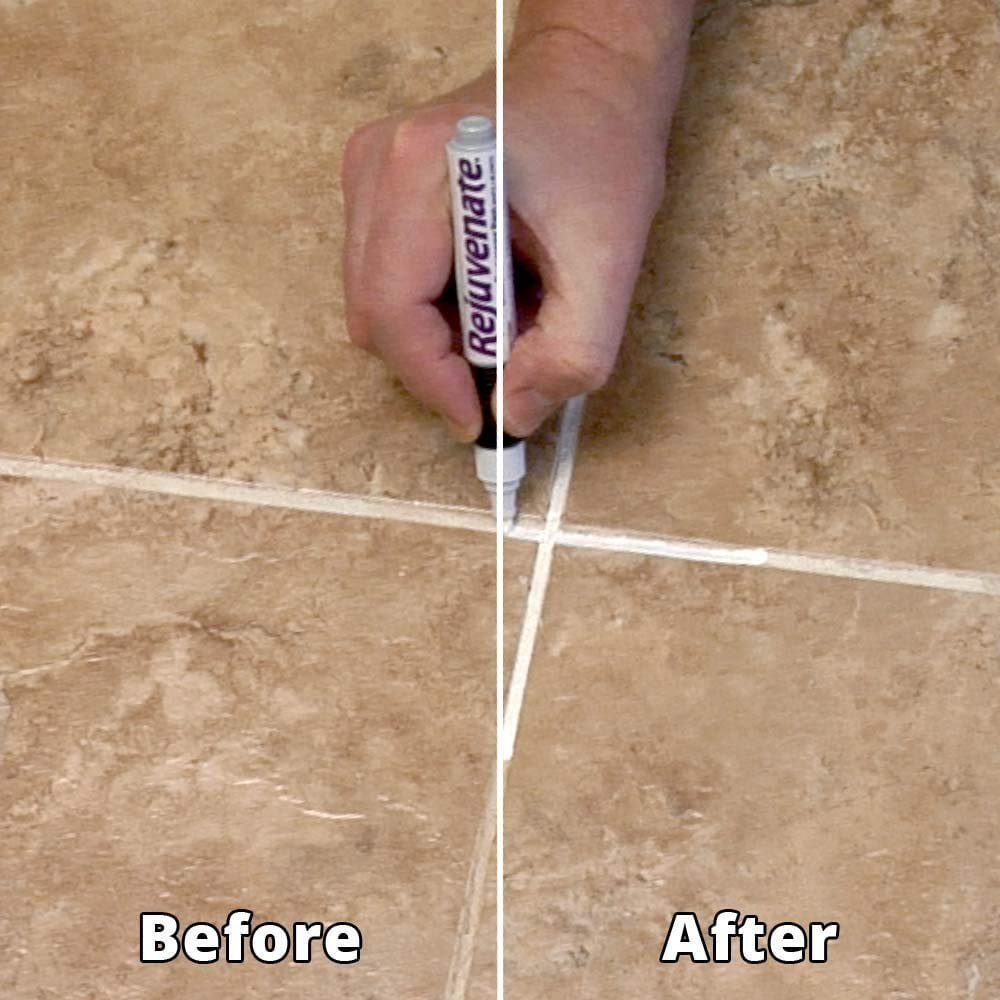 Rejuvenate White Grout Restorer Marker Pens Restore and Renew Dingy Stained Grout in Minutes 2 Units Pack