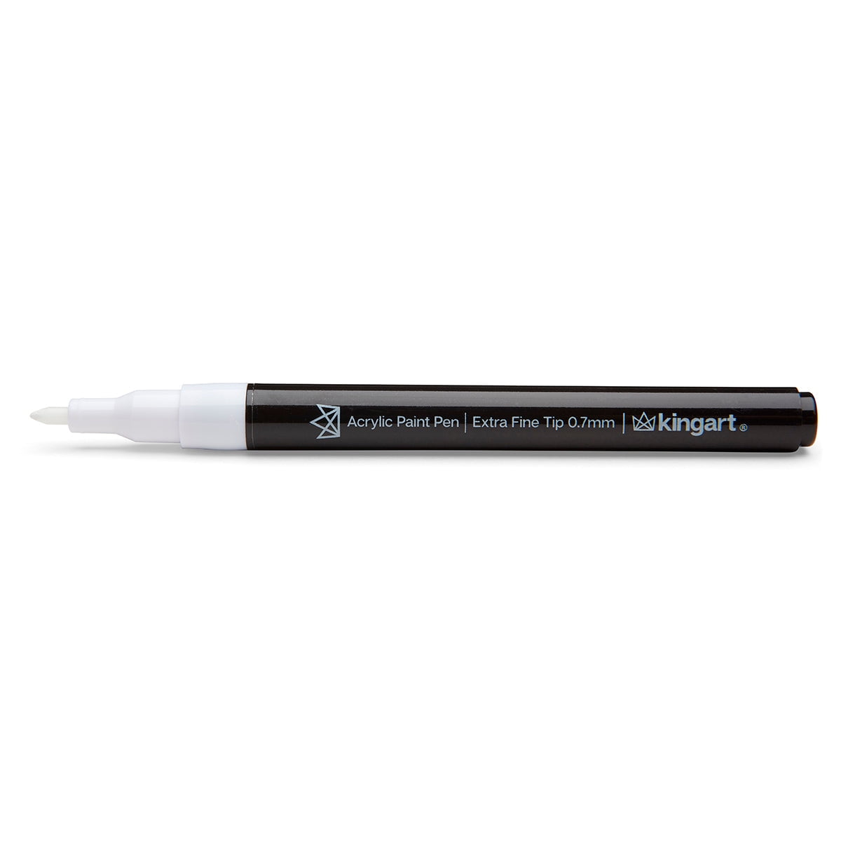 KINGART&reg; PRO Extra Fine Point Acrylic Paint Pen Markers, Black & White, Set of 6 (3 each)